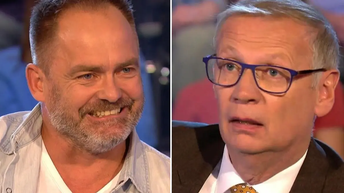 Ganz schön rabiat! „Wer wird Millionär?“-Kandidat Sven Dormann erzählt Moderator Günther Jauch, wie er seine jetzige Frau kennengelernt hat.