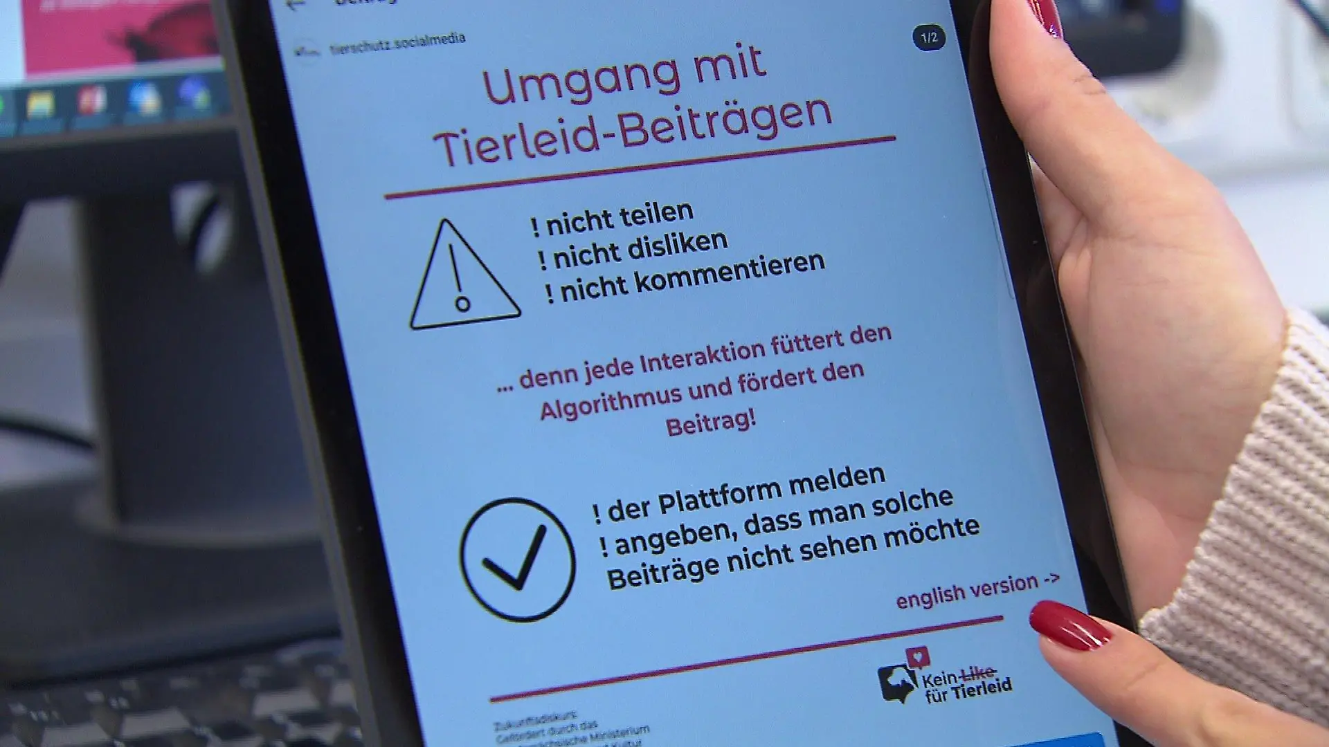 Die Forscher an der Tierärztlichen Hochschule informieren in den Sozialen Medien, wie User Tierleid erkennen können.