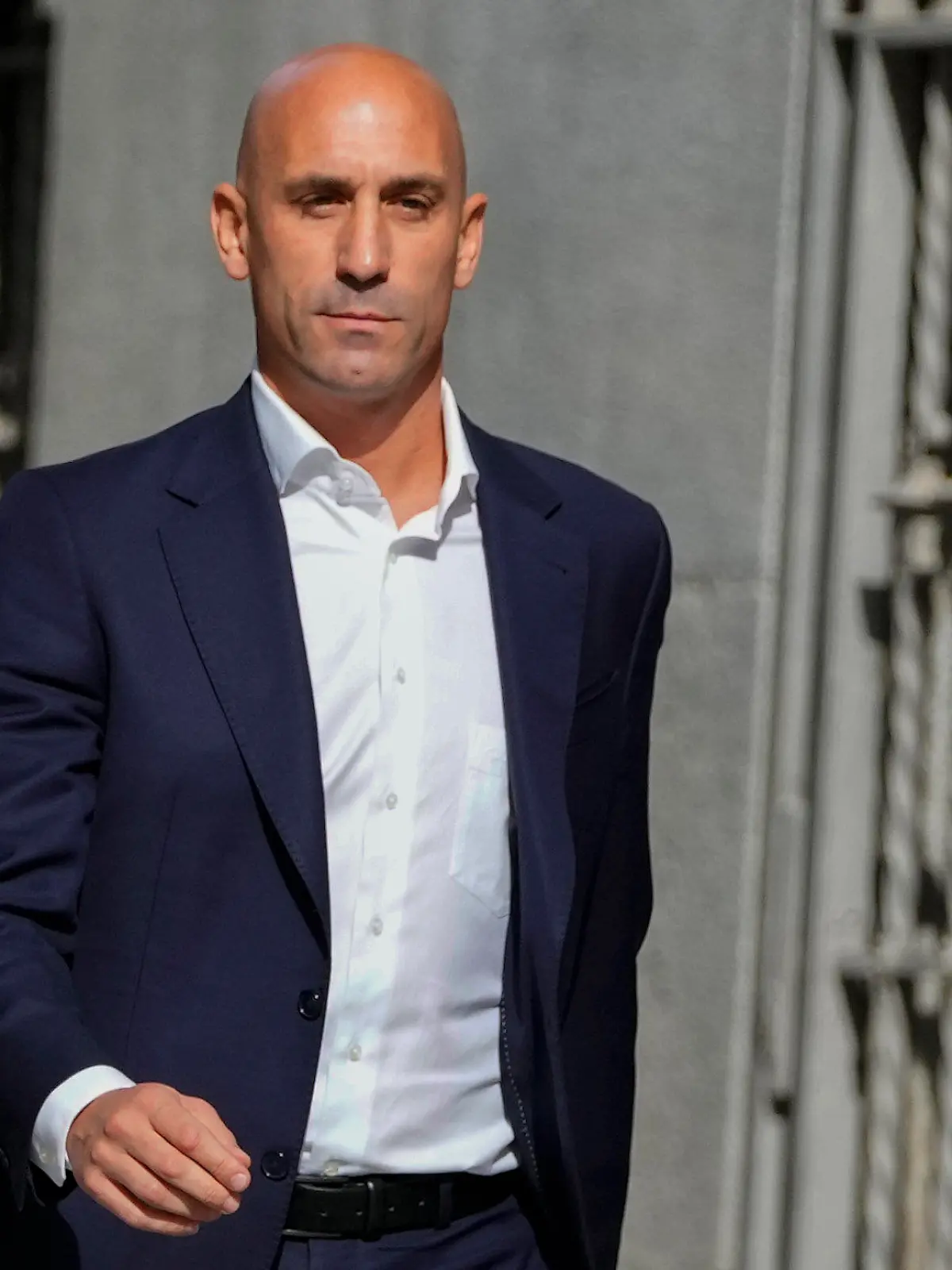 FILE - Former president of Spain's soccer federation Luis Rubiales arrives at the National Court in Madrid, Spain, Friday, Sept. 15, 2023. FIFA has banned ousted former Spanish soccer federation president Luis Rubiales from the sport for three years. He was judged for misconduct at the Women’s World Cup final where he forcibly kissed a player on the lips at the trophy ceremony. FIFA did not publish details of the verdict reached by its disciplinary committee judges. (AP Photo/Manu Fernandez, File)