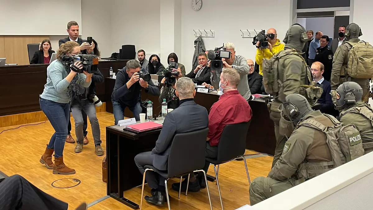 Stephan Ernst im Wiesbadener Landgericht.