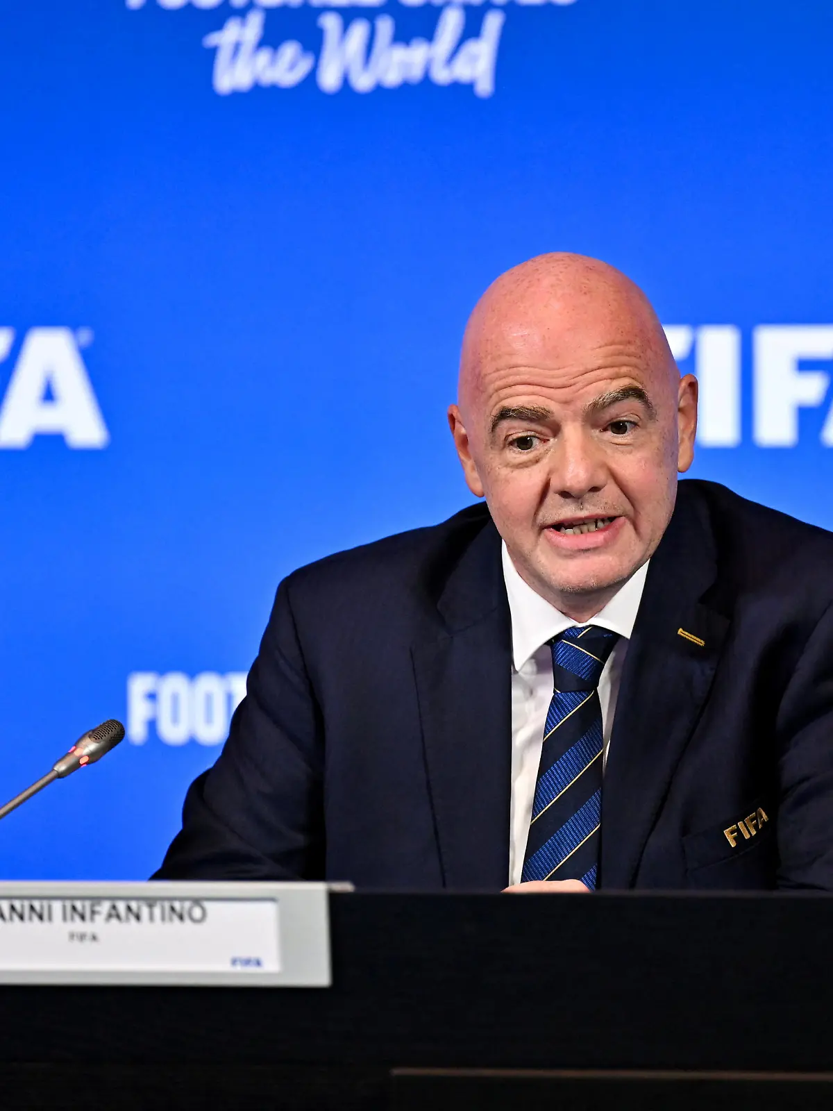 Soccer Football - FIFA Virtual Council Meeting - Zurich, Switzerland - October 4, 2023  FIFA President Gianni Infantino during the meeting  FIFA/Handout via REUTERS    ATTENTION EDITORS - THIS IMAGE HAS BEEN SUPPLIED BY A THIRD PARTY. NO RESALES. NO ARCHIVES