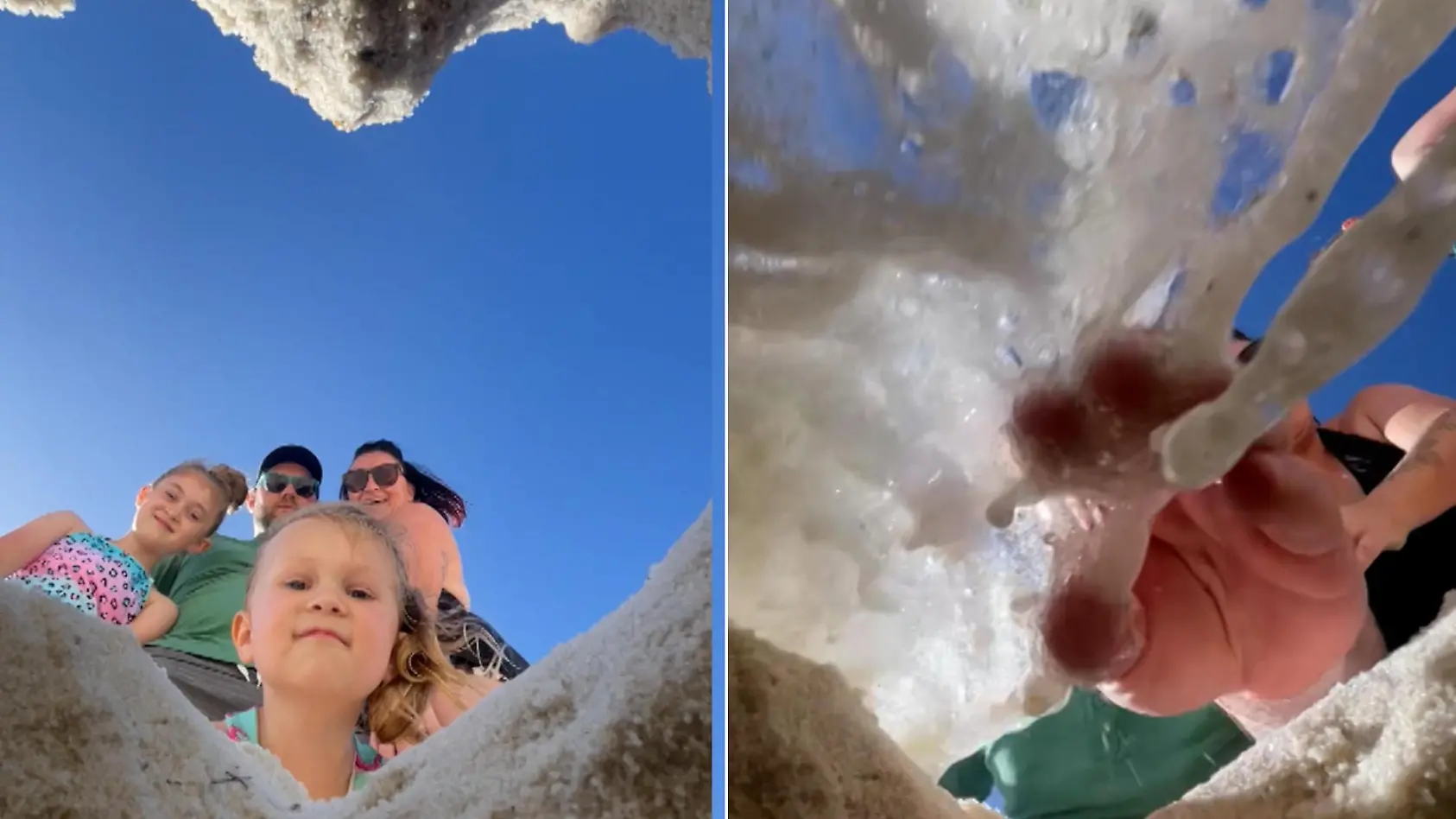Sand-Selfie wird zur Handy-Dusche
