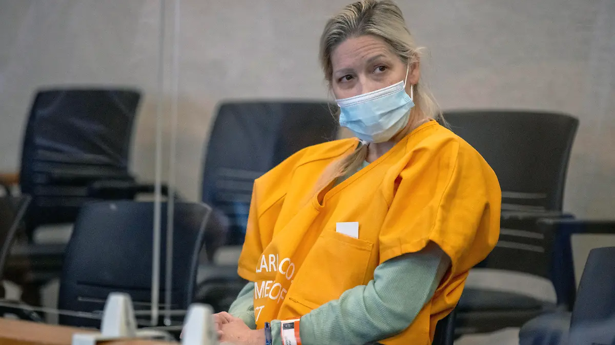 FILE - Shannon O'Connor listens in a courtroom, Oct. 20, 2021, in San Jose, Calif. The San Jose Mercury News says a grand jury in Santa Clara County, Calif. indicted O'Connor Monday, Oct. 30, 2023, on 63 charges, including furnishing alcohol to minors and aiding and abetting sexual assault. (Anda Chu/Bay Area News Group via AP, File)