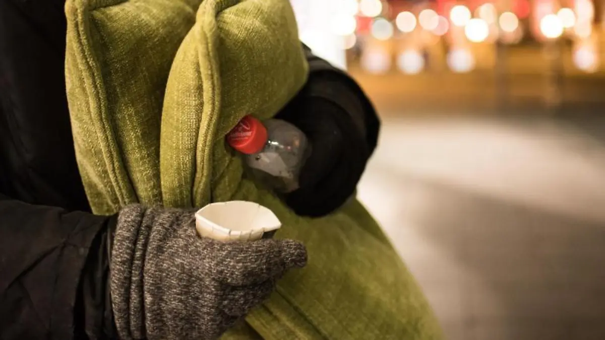 Obdachlose im Winter