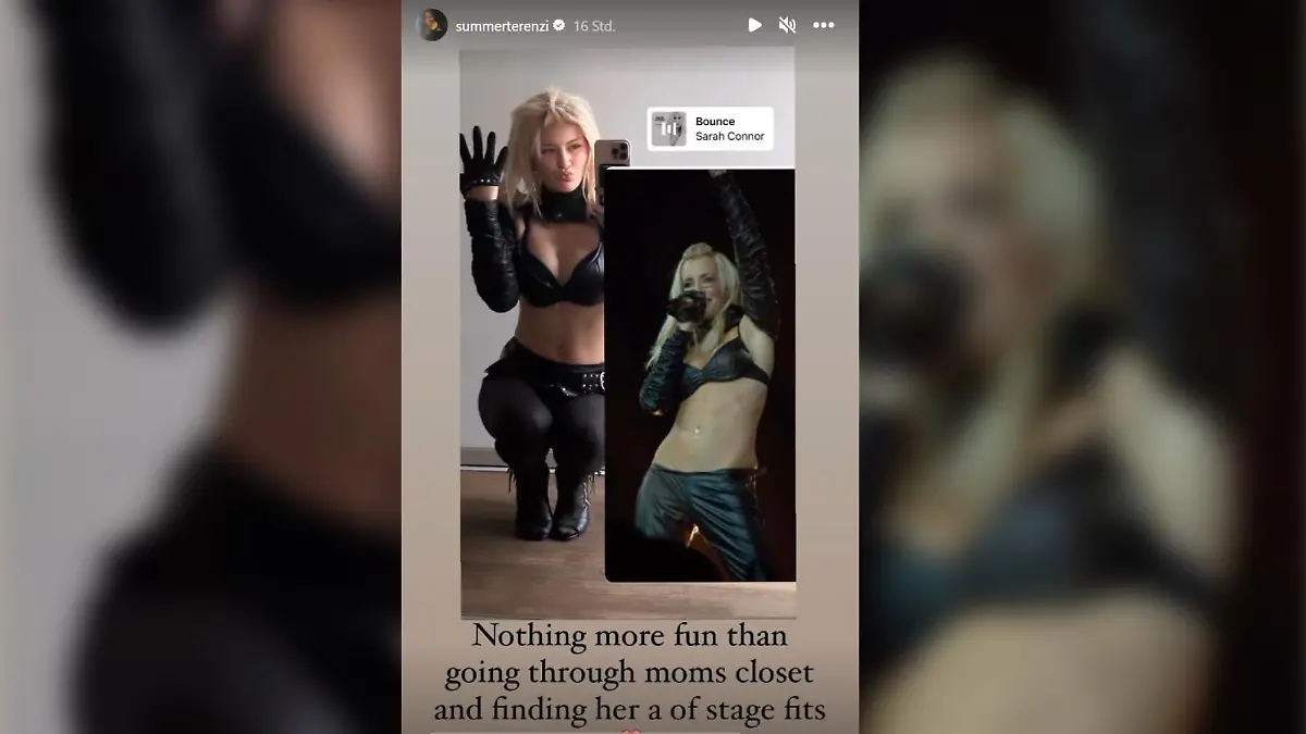 Summer Terenzi trägt ein Bühnen-Outfit ihrer Mutter Sarah Connor.