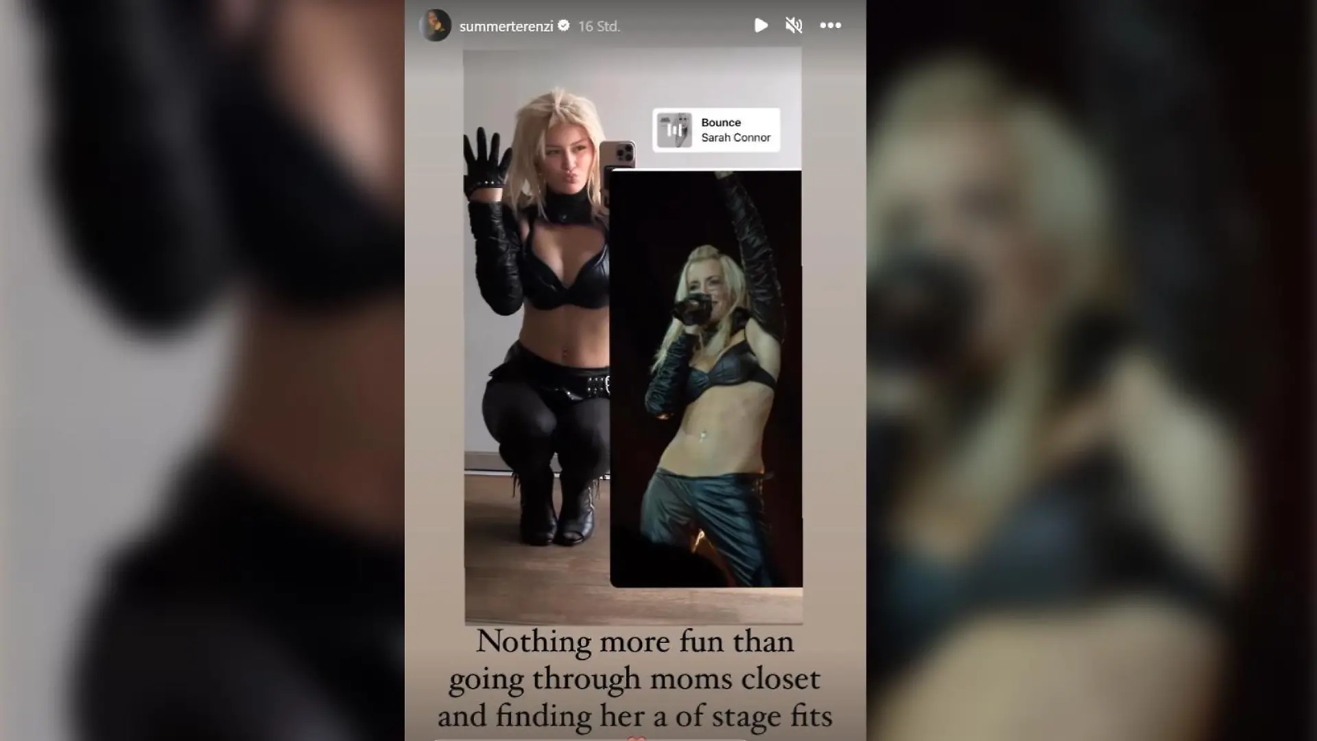 Summer Terenzi trägt ein Bühnen-Outfit ihrer Mutter Sarah Connor.