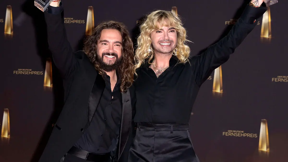 Tom Kaulitz und Bill Kaulitz bei der Verleihung des Deutschen Fernsehpreises 2023 in den MMC Studios. Köln, 28.09.2023 *** Tom Kaulitz and Bill Kaulitz at the German Television Award 2023 ceremony at MMC Studios Cologne, 28 09 2023 Foto:xF.xKernx/xFuturexImagex fernsehpreis_3924