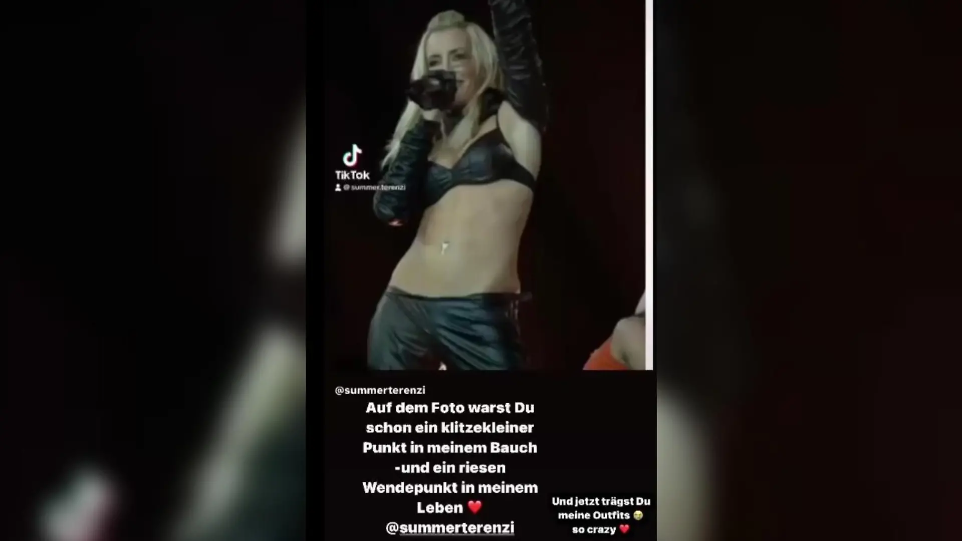 Screenshot aus Sarah Connors Instagram-Story.