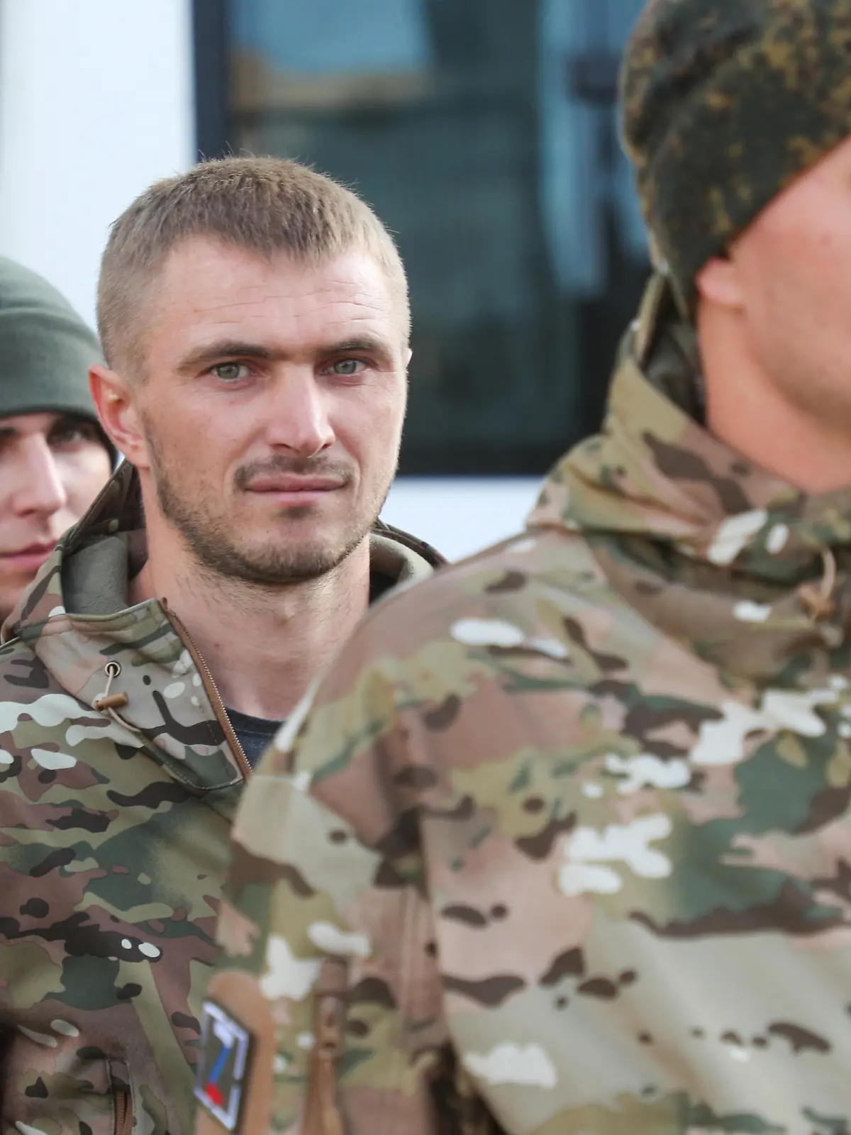 MIKHAILOVSK, STAVROPOL TERRITORY, RUSSIA  SEPTEMBER 30, 2022: Mobilised men are seen before being sent for combat training with the 247th Guards Air Assault Regiment. On September 21, Russia's President Vladimir Putin signed a decree on a partial military mobilisation in Russia. Dmitry Akhmadullin/TASS / action press