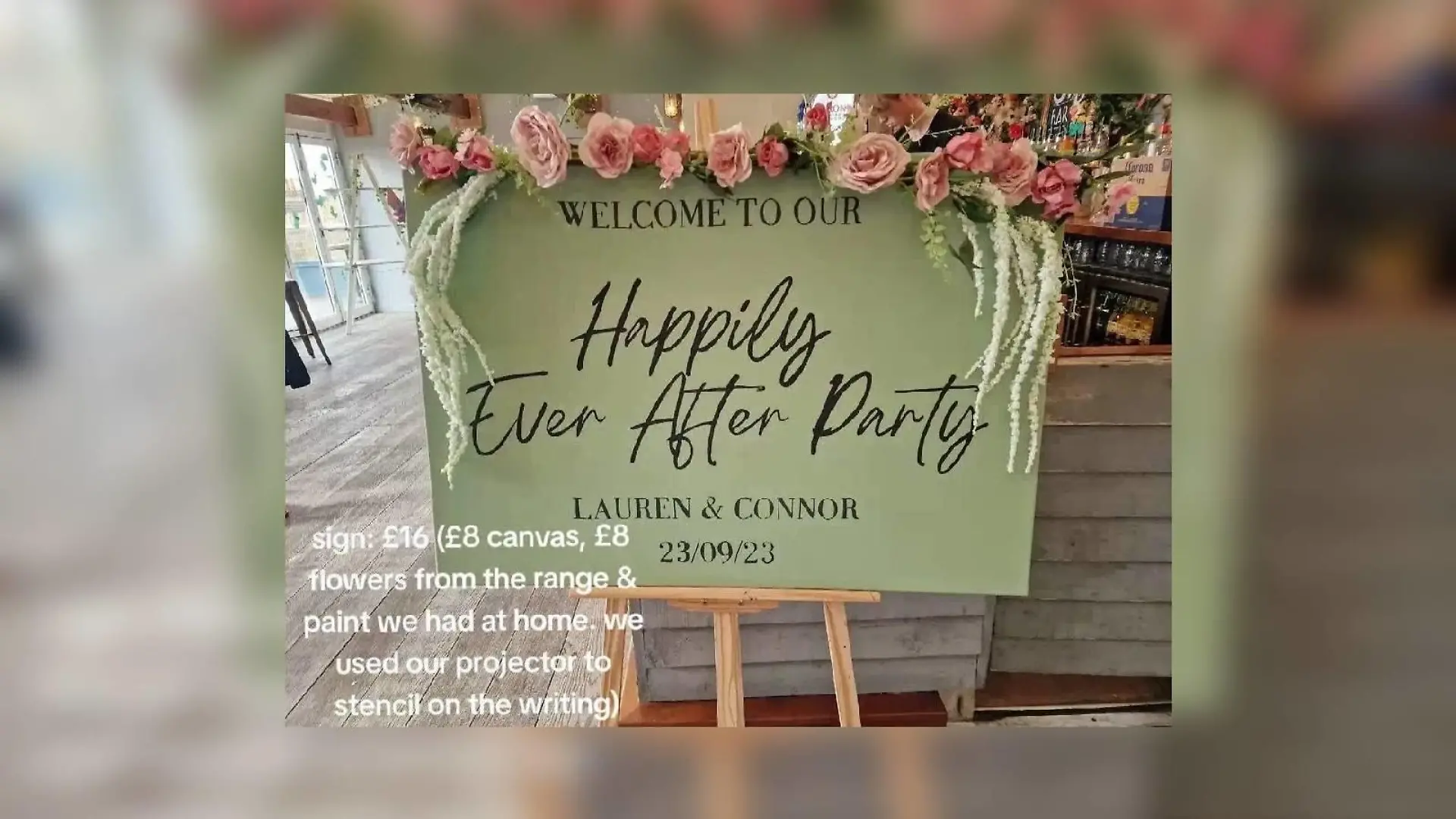 Hochzeitsschild