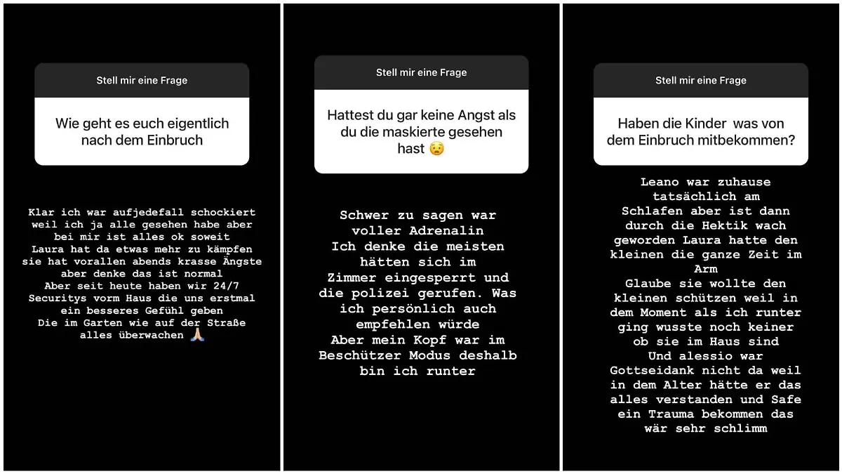 Screenshots aus Pietro Lombardis Instagram-Story.