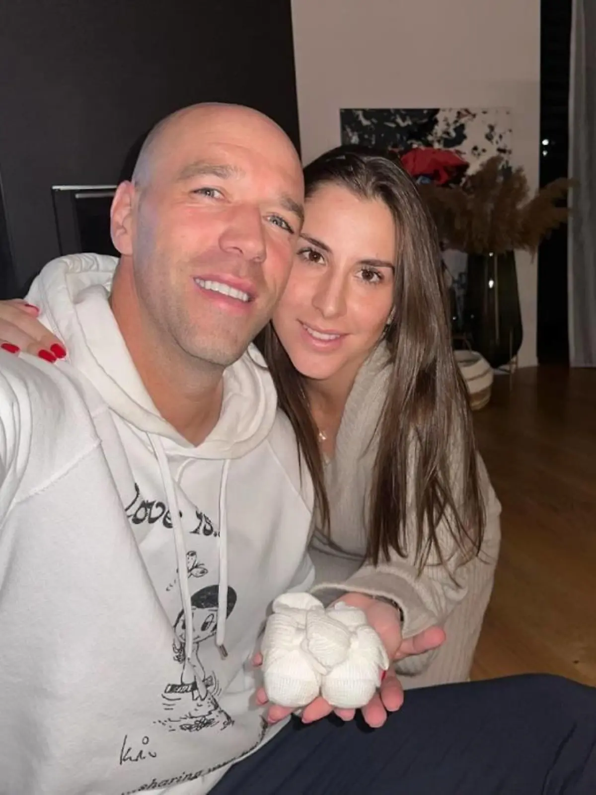 Belinda Bencic (r) mit ihrem Freund und Trainer Martin Hromkovic.