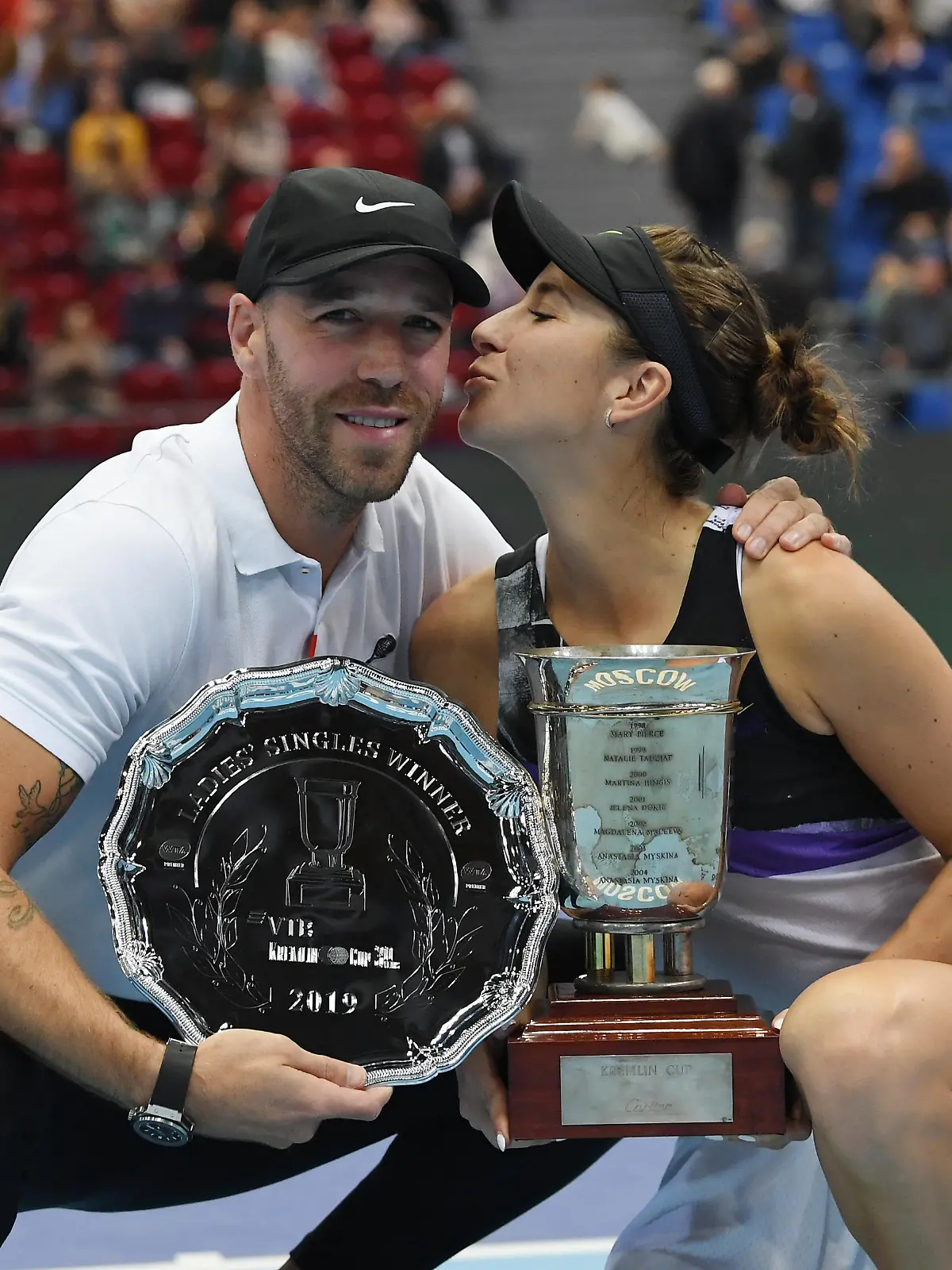 2019 Kremlin Cup Moscow Belinda Bencic ,Switzerland and Martin Hromkovic, Fithesscoach and Boyfriend  2019 Kremlin Cup Moscow Belinda Bencic ,Switzerland and Martin Hromkovic, Fithesscoach and Boyfriend 