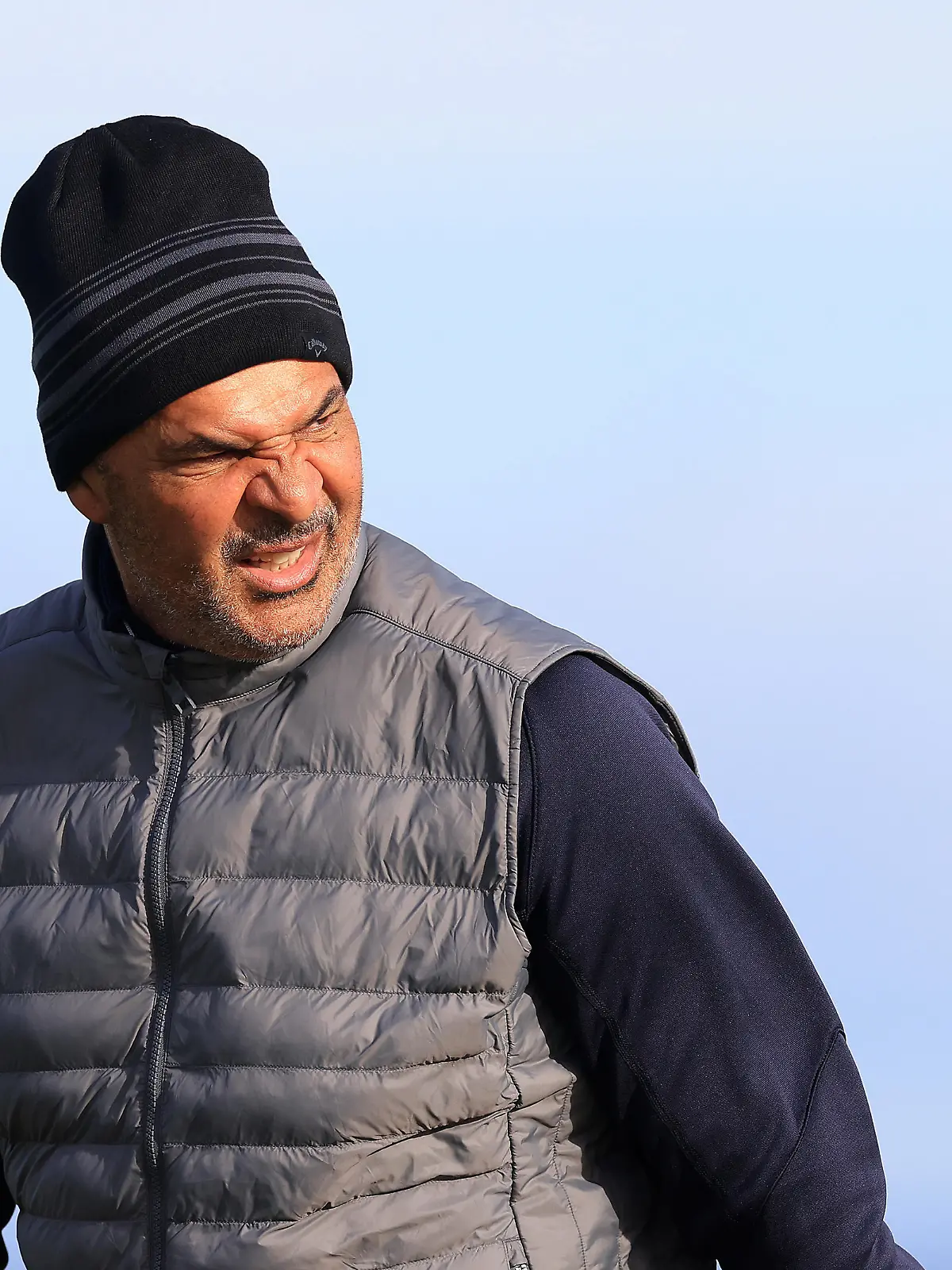 ST ANDREWS, SCOTLAND - OCTOBER 06: Former Footballer, Ruud Gullit looks across the 10th green during Day Two of the Alfred Dunhill Links Championship at Kingsbarns Golf Links on October 06, 2023 in St Andrews, Scotland. (Photo by Stephen Pond/Getty Images)