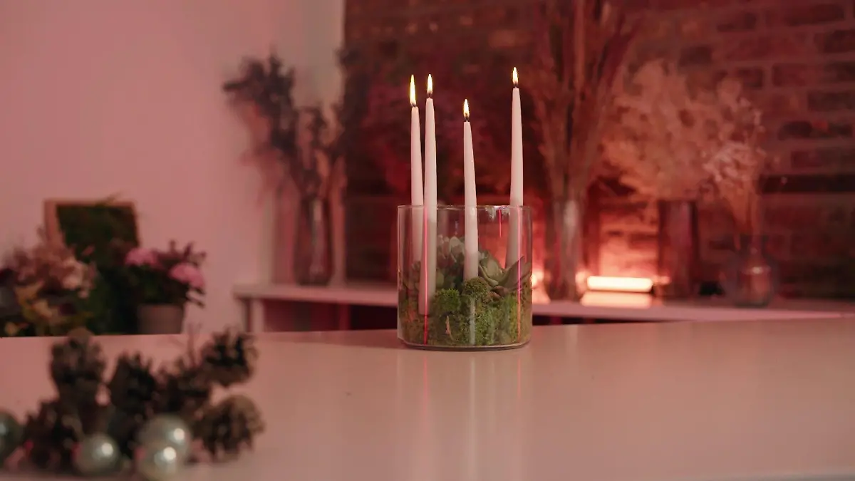 Adventskranz in der Vase