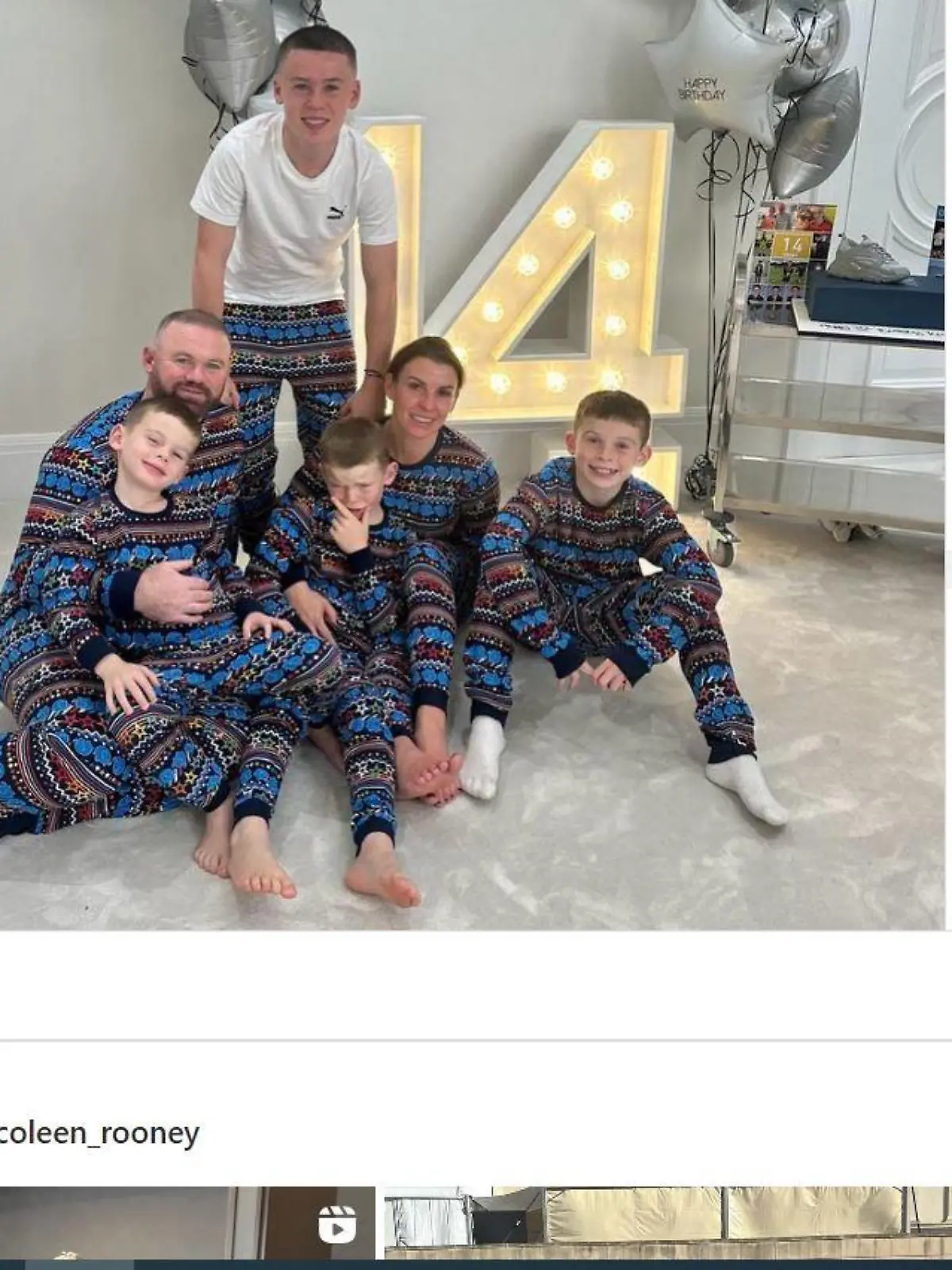Pyjama-Party bei Wayne und Coleen Rooney