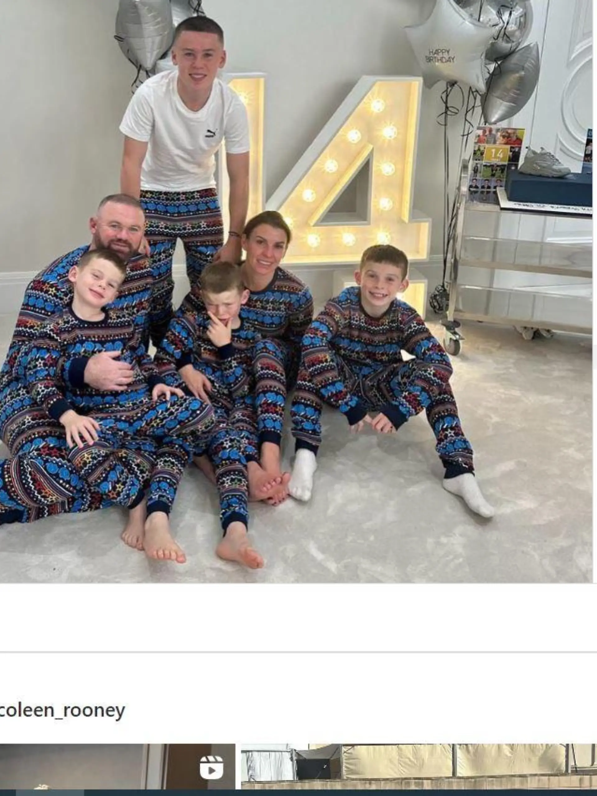 Pyjama-Party bei Wayne und Coleen Rooney