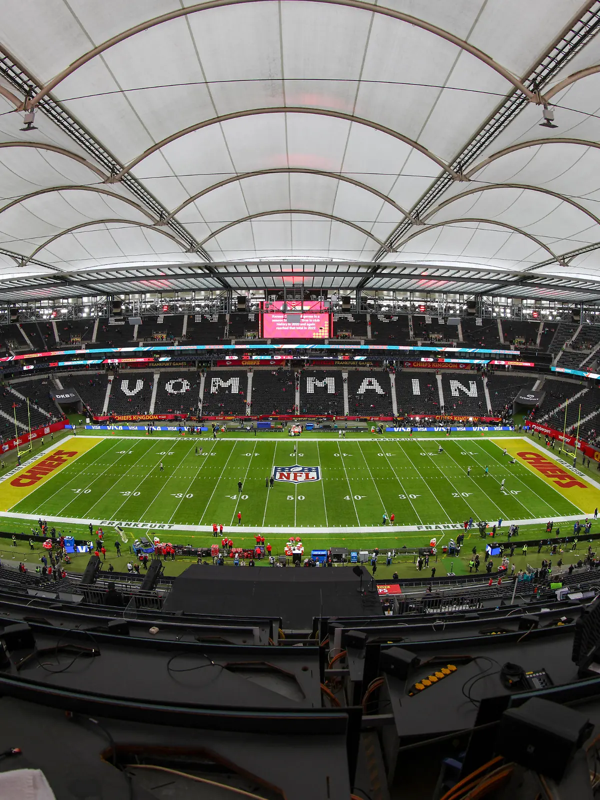 NFL, American Football Herren, USA Frankfurt Games-Miami Dolphins at Kansas City Chiefs Nov 5, 2023 Frankfurt, Germany,  a general view of the stadium before an NFL International Series game between the Miami Dolphins and Kansas City Chiefs at Deutsche Bank Park. Frankfurt Deutsche Bank Park Hessen Germany, EDITORIAL USE ONLY PUBLICATIONxINxGERxSUIxAUTxONLY Copyright: xNathanxRayxSeebeckx 20231105_nrs_fo8_00009