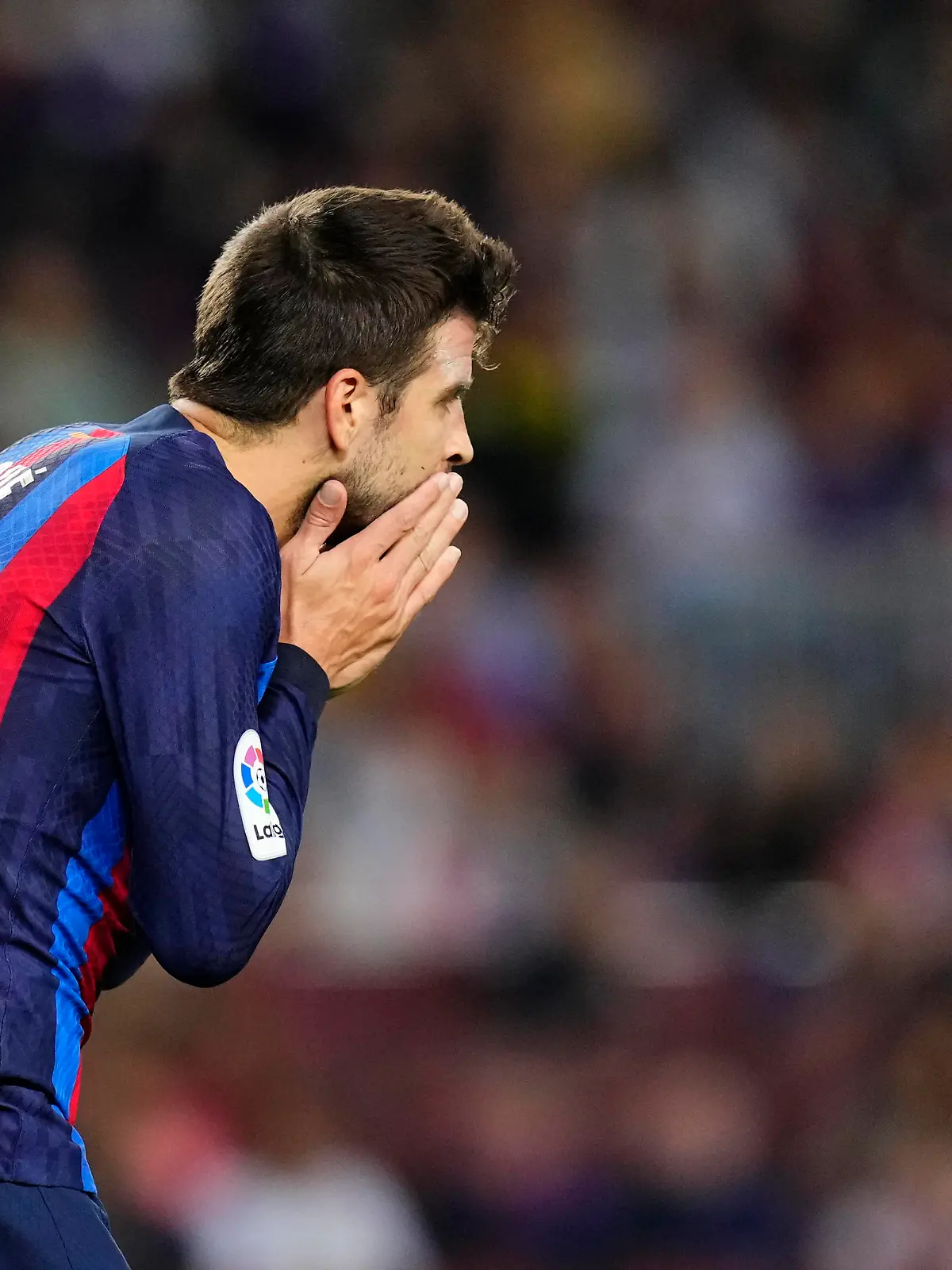  FC Barcelona, Barca v RC Celta - LaLiga Santander Gerard Pique centre-back of Barcelona and Spain lament a failed occasion during the La Liga Santander match between FC Barcelona and RC Celta at Spotify Camp Nou on October 9, 2022 in Barcelona, Spain. Barcelona Spain PUBLICATIONxNOTxINxFRA Copyright: xJosexBretonx originalFilename:breton-fcbarcel221009_npkEw.jpg