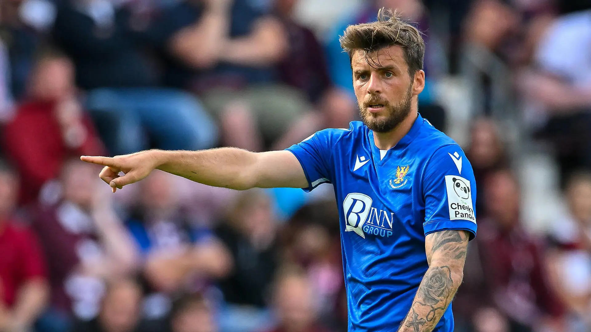 Heart of Midlothian v St Johnstone Cinch Scottish Premiership 28/08/2022. St Johnstone s Graham Carey during the Cinch Scottish Premiership match between Heart of Midlothian and St Johnstone at Tynecastle Park, Edinburgh, Scotland on 28 August 2022. Editorial use only , Copyright: xMalcolmxMackenziex PSI-15842-0146