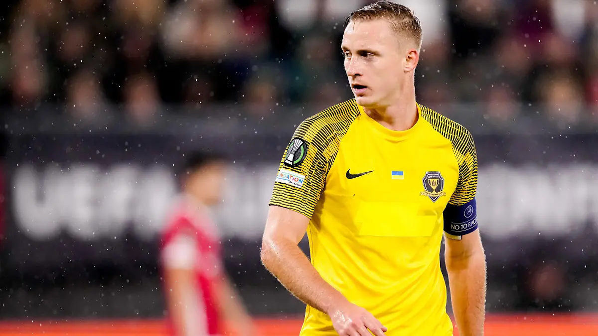 Oleksandr Svatok of Dnipro-1 during the UEFA Europa Conference League, Group E football match between AZ Alkmaar and SC Dnipro-1 on November 3, 2022 at the AZ Stadion in Alkmaar, Netherlands - Photo Patrick Goosen / Orange Pictures / DPPI