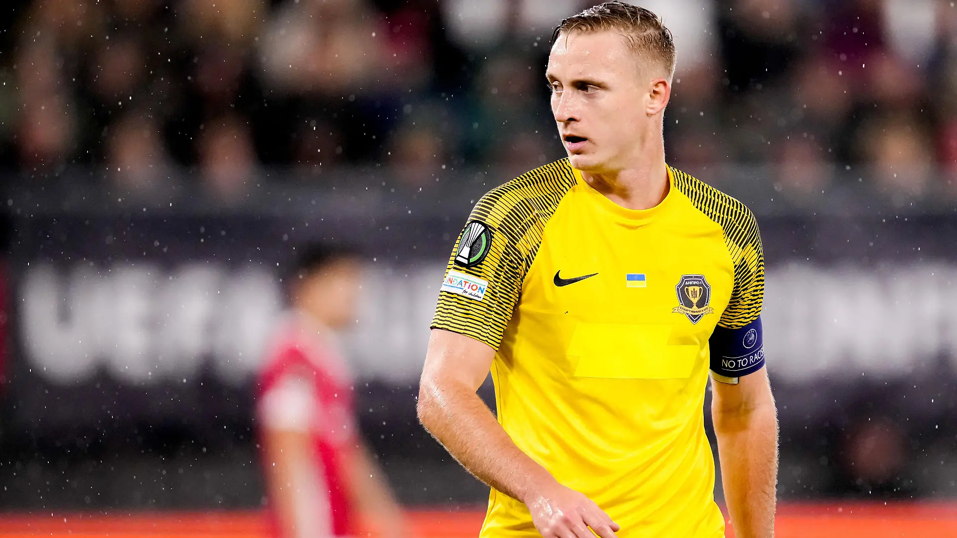 Oleksandr Svatok of Dnipro-1 during the UEFA Europa Conference League, Group E football match between AZ Alkmaar and SC Dnipro-1 on November 3, 2022 at the AZ Stadion in Alkmaar, Netherlands - Photo Patrick Goosen / Orange Pictures / DPPI