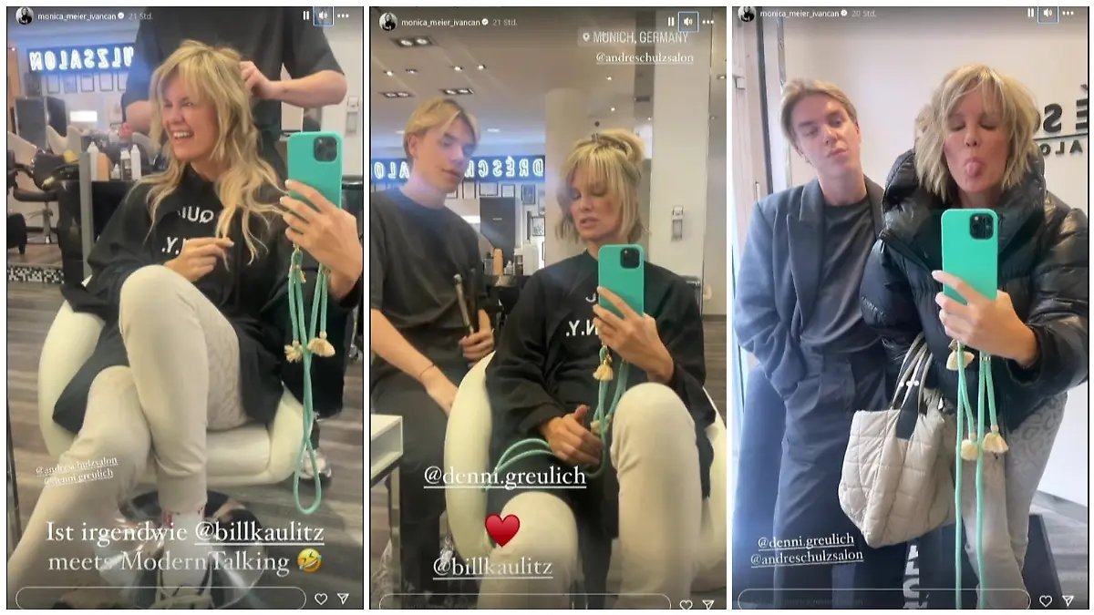 Screenshots aus Monica Meier-Ivancans Instagram-Story.