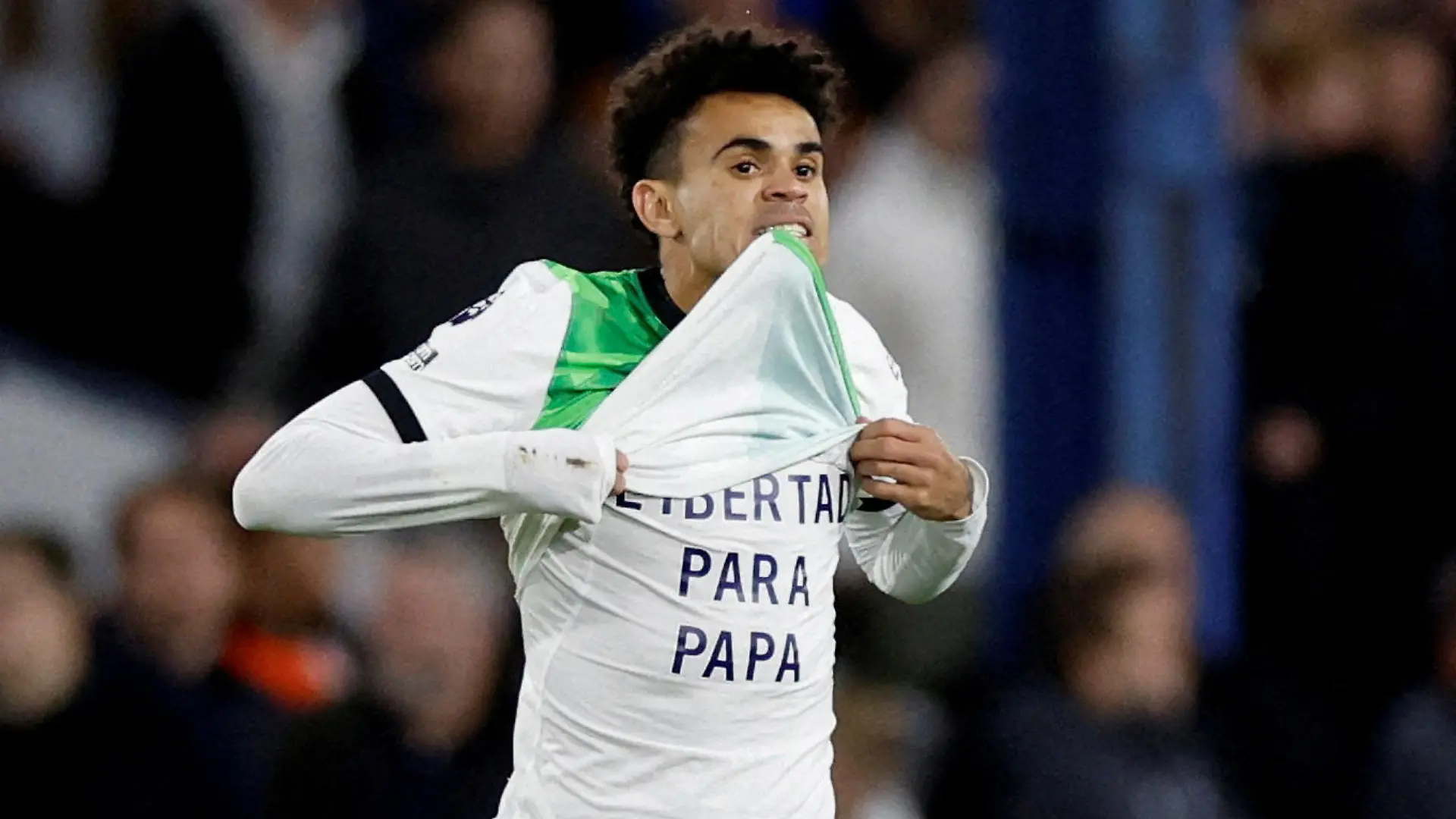 FILE PHOTO: Soccer Football - Premier League - Luton Town v Liverpool - Kenilworth Road, Luton, Britain - November 5, 2023 Liverpool's Luis Diaz celebrates scoring their first goal Action Images via Reuters/Peter Cziborra NO USE WITH UNAUTHORIZED AUDIO, VIDEO, DATA, FIXTURE LISTS, CLUB/LEAGUE LOGOS OR 'LIVE' SERVICES. ONLINE IN-MATCH USE LIMITED TO 45 IMAGES, NO VIDEO EMULATION. NO USE IN BETTING, GAMES OR SINGLE CLUB/LEAGUE/PLAYER PUBLICATIONS./File Photo