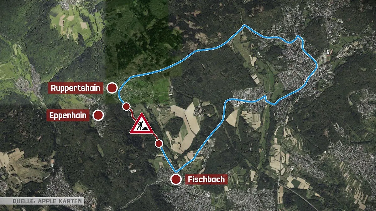Karte Sperrung der Robert-Koch-Straße