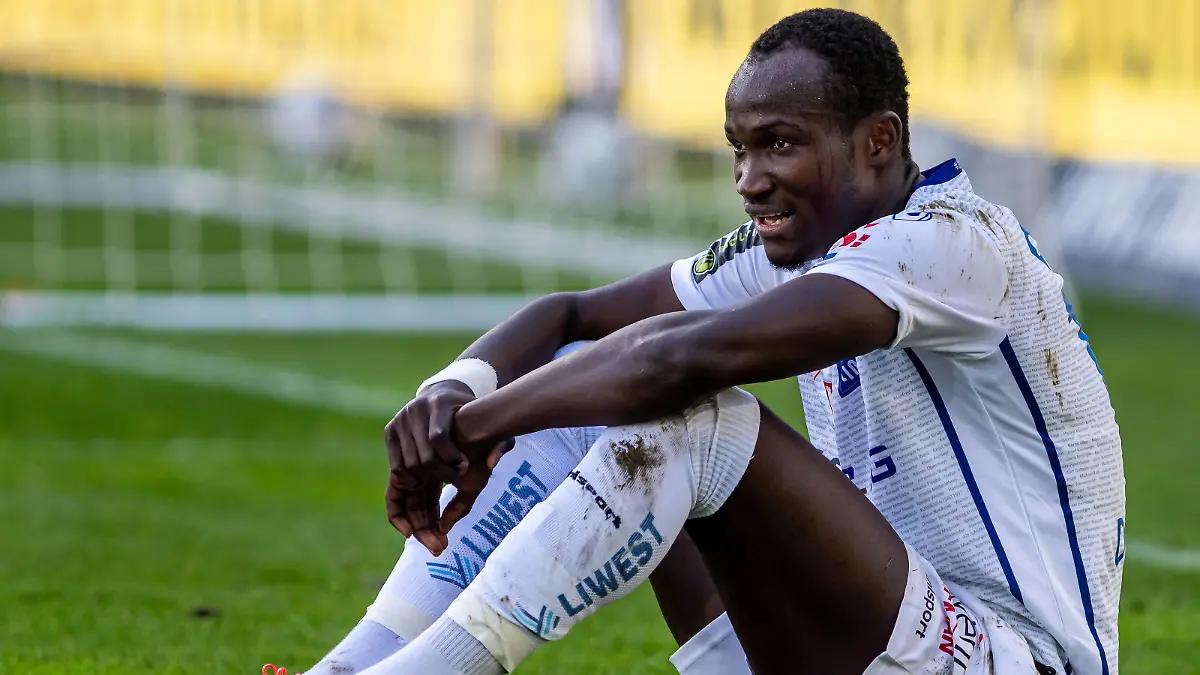 SOCCER - 2.Liga, Wacker vs Linz INNSBRUCK,AUSTRIA,03.OCT.21 - SOCCER - ADMIRAL 2. Liga, FC Wacker Innsbruck vs FC Blau Weiss Linz. Image shows Raphael Vani Dwamena Linz. PUBLICATIONxNOTxINxAUTxSUIxSWE GEPAxpictures/xDanielxSchoenherr
