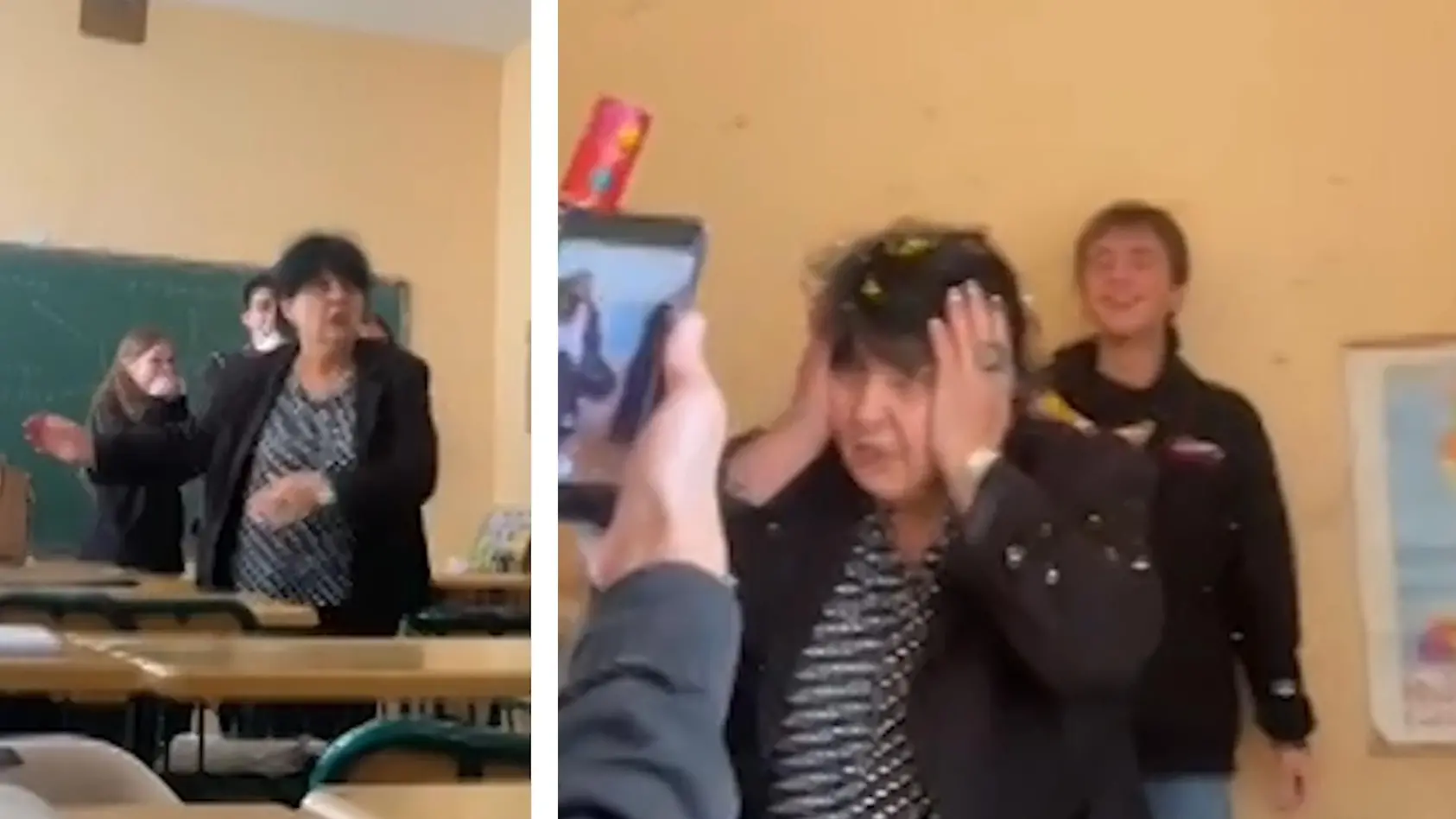 Und überraschen dann ihre Lehrerin