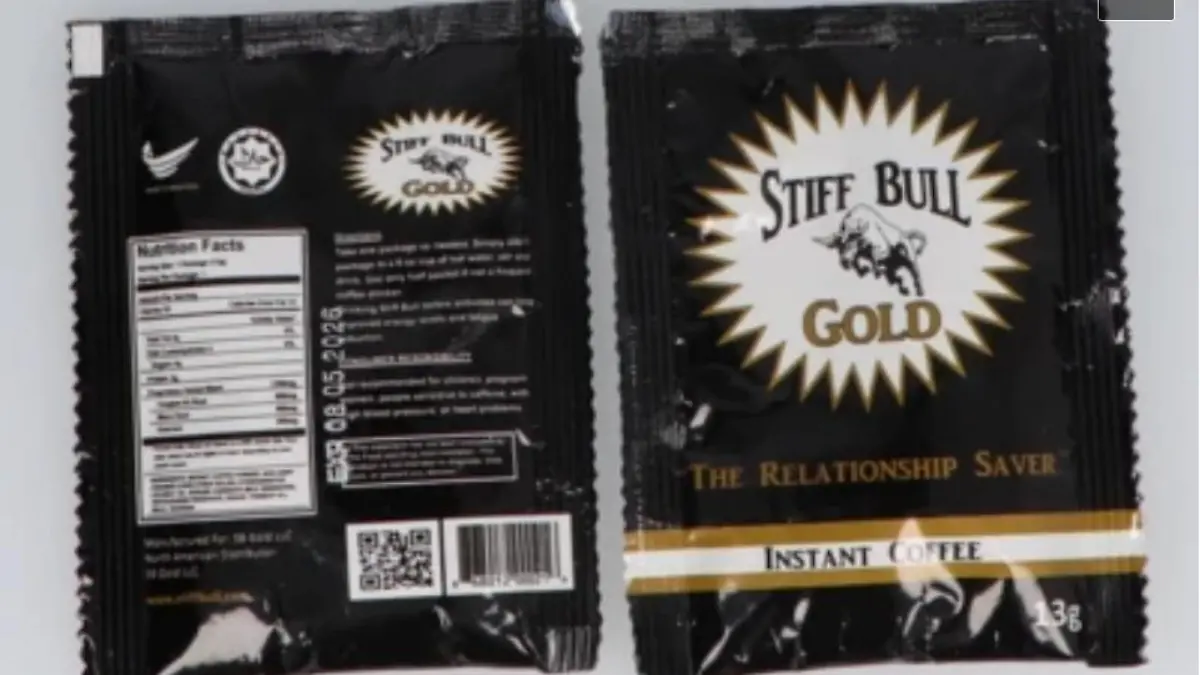 „Stiffing Bull Gold“ wird als Kaffee verkauft, ist aber ein Potenzmittel.