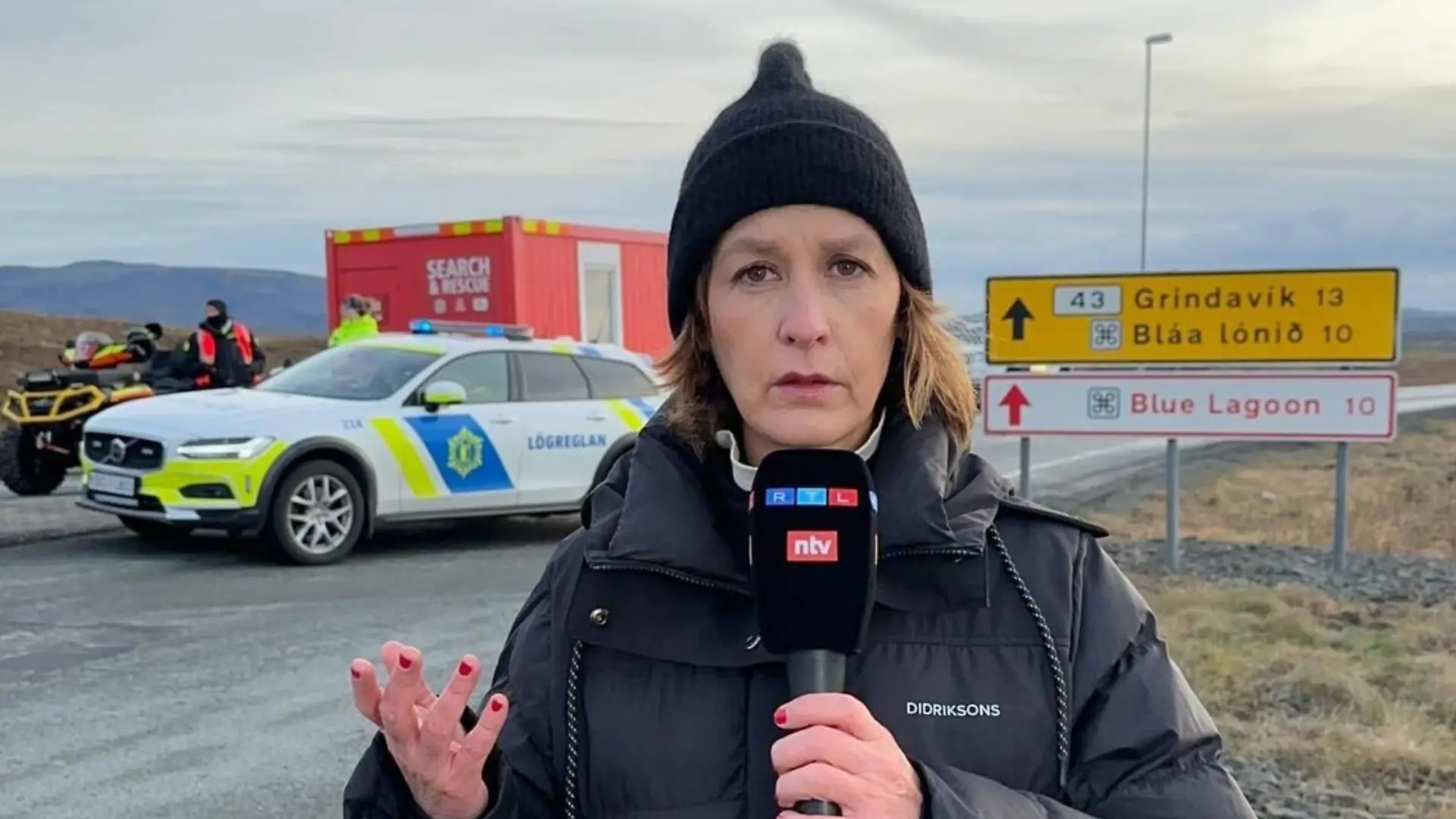 RTL-Reporterin Anna Hohns ist in Island, um über den drohenden Vulkanausbruch zu berichten.