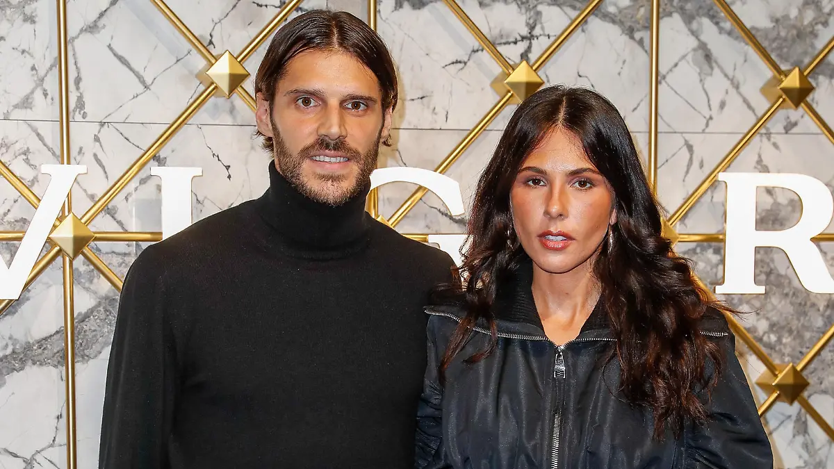 Christopher Trimmel und Arnela Trimmel kommen zur BVLGARI Cocktail Party im Alhambra am Kurfürstendamm.