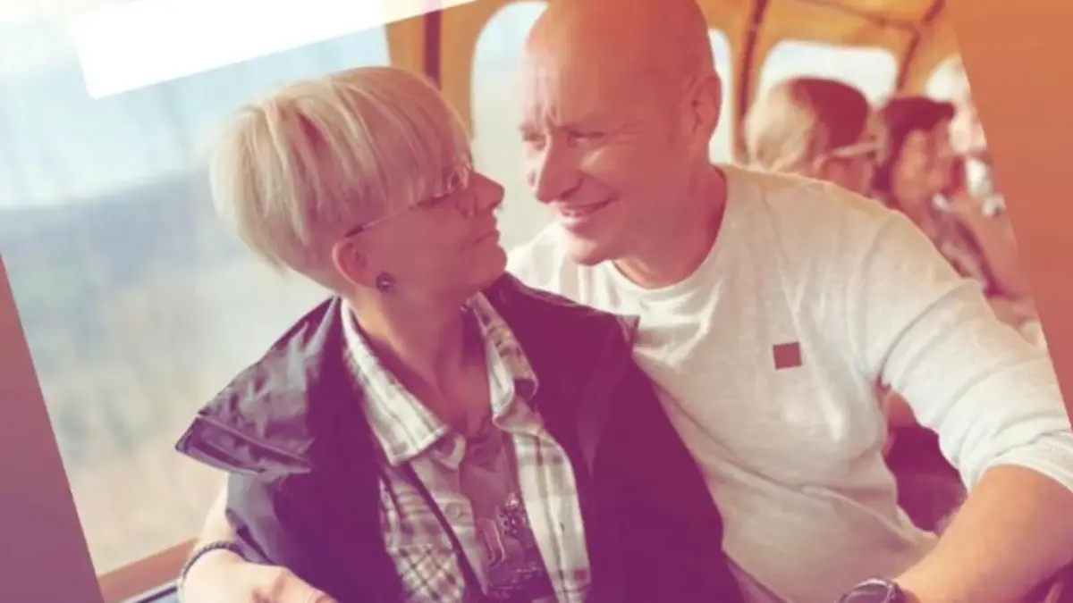 Mike Blümer mit seiner neuen Freundin Katharina Kahmann.