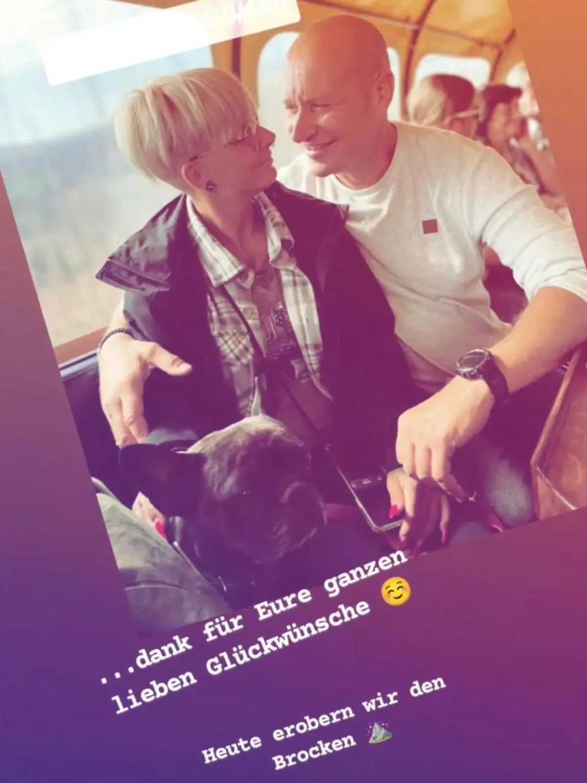 Mike Blümer mit seiner neuen Freundin Katharina Kahmann.