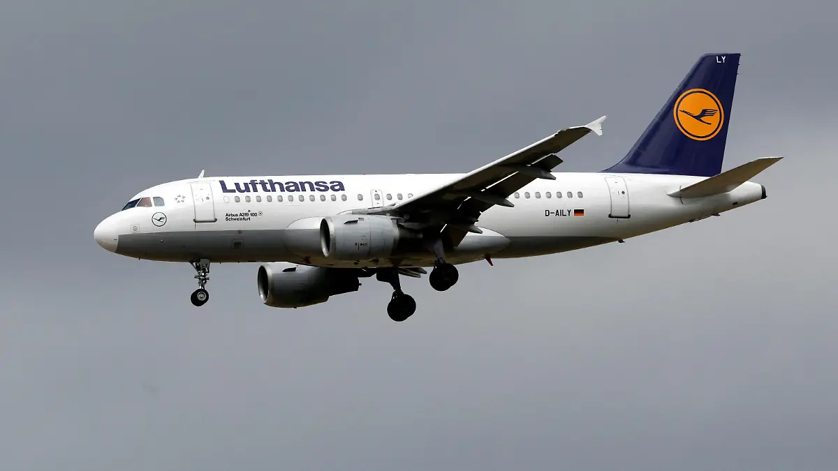FILE PHOTO: A Lufthansa Airbus A319 airplane lands at the Charles de Gaulle International Airport in Roissy, near Paris, July 28, 2017. REUTERS/Benoit Tessier/File Photo
