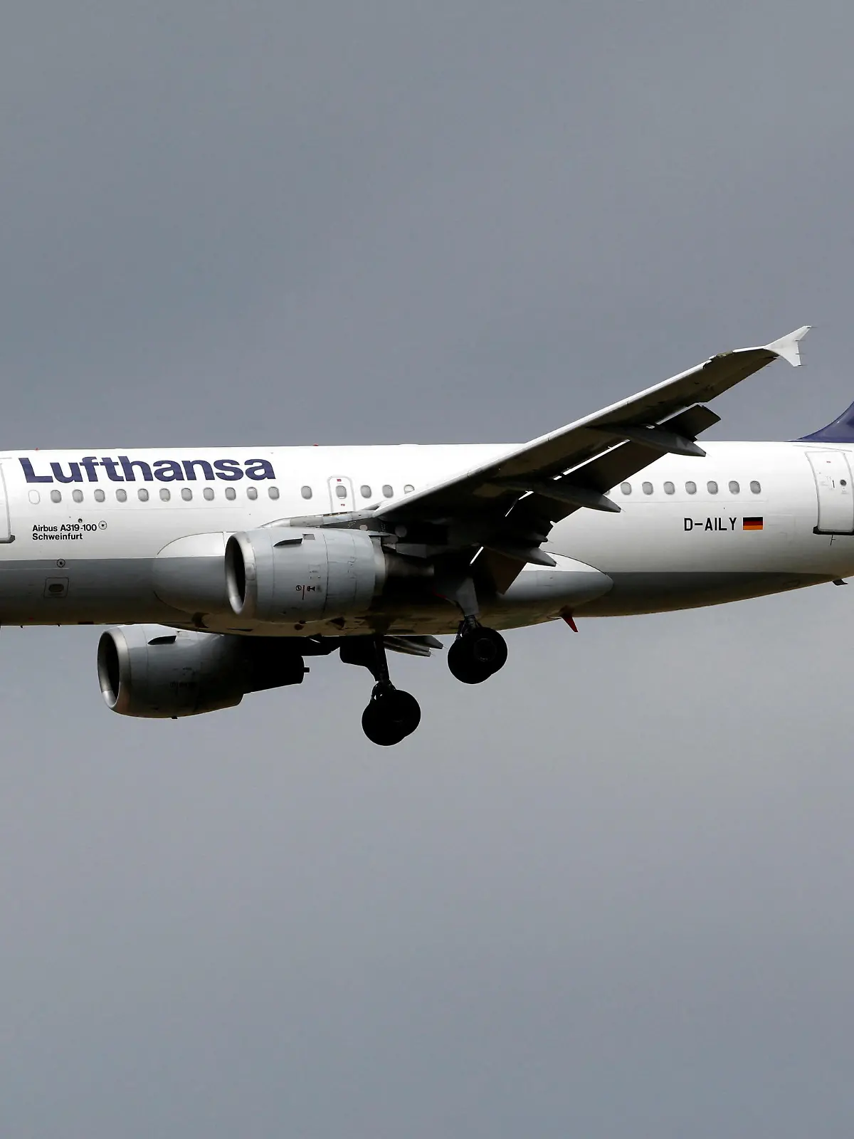 FILE PHOTO: A Lufthansa Airbus A319 airplane lands at the Charles de Gaulle International Airport in Roissy, near Paris, July 28, 2017. REUTERS/Benoit Tessier/File Photo