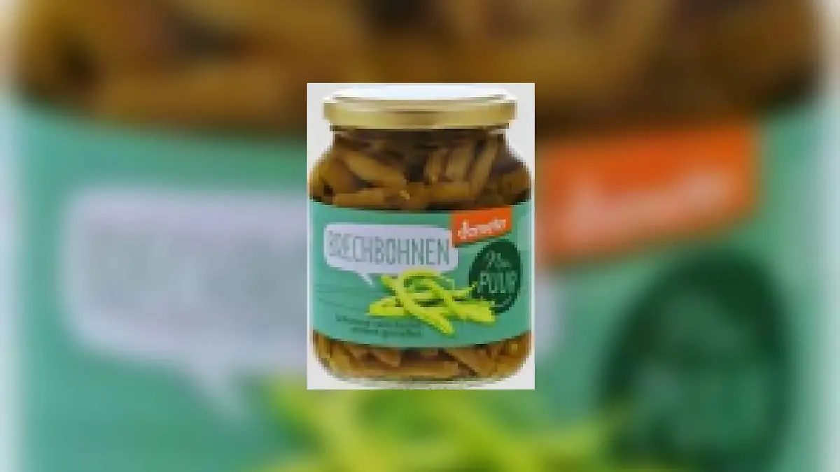 Grüne Bohnen im Glas