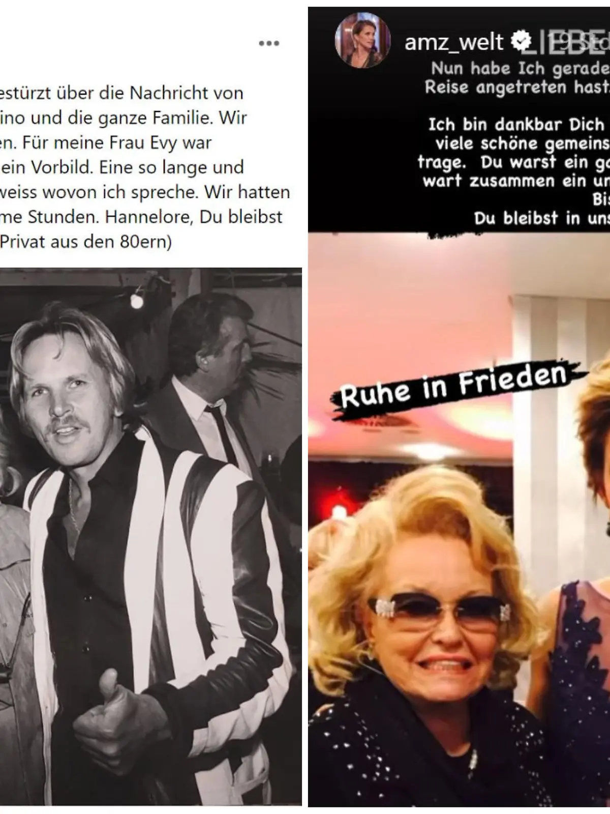Frank Zander und Anna Maria Zimmermann nehmen Abschied von Hannelore