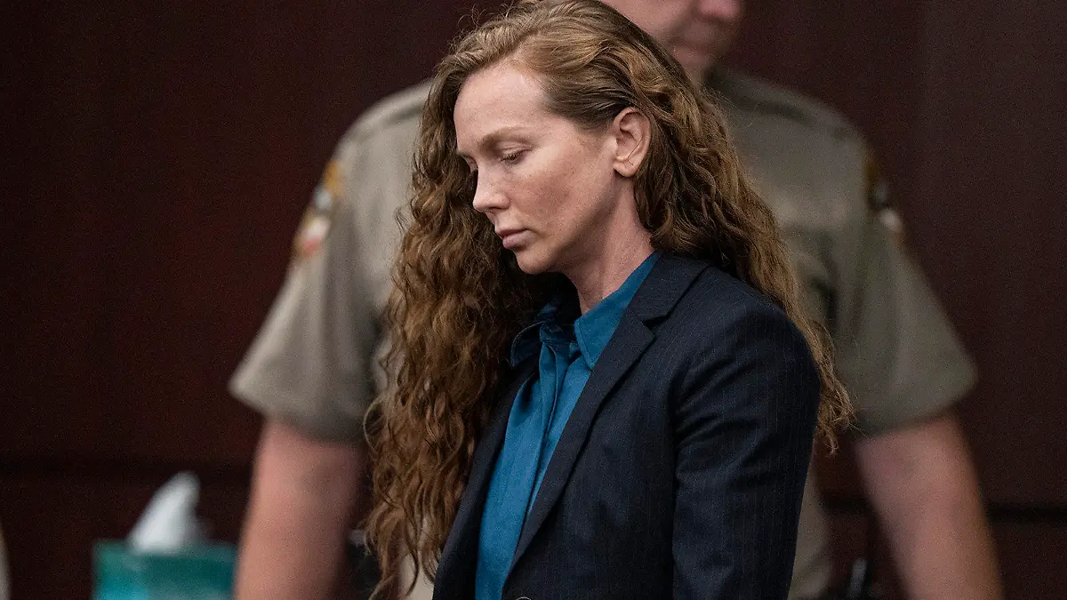 Kaitlin Armstrong enters the courtroom to hear the verdict on her murder trial at the Blackwell-Thurman Criminal Justice Center on Thursday, Nov. 16, 2023, in Austin, Texas. A Texas jury on Thursday convicted a woman of murder in the May 2022 shooting death of rising professional cyclist Anna Moriah Wilson in a case that led investigators on a 43-day international search for the killer. Armstrong, 35, faces up to life in prison when she is sentenced later Thursday. (Mikala Compton/Austin American-Statesman via AP, Pool)