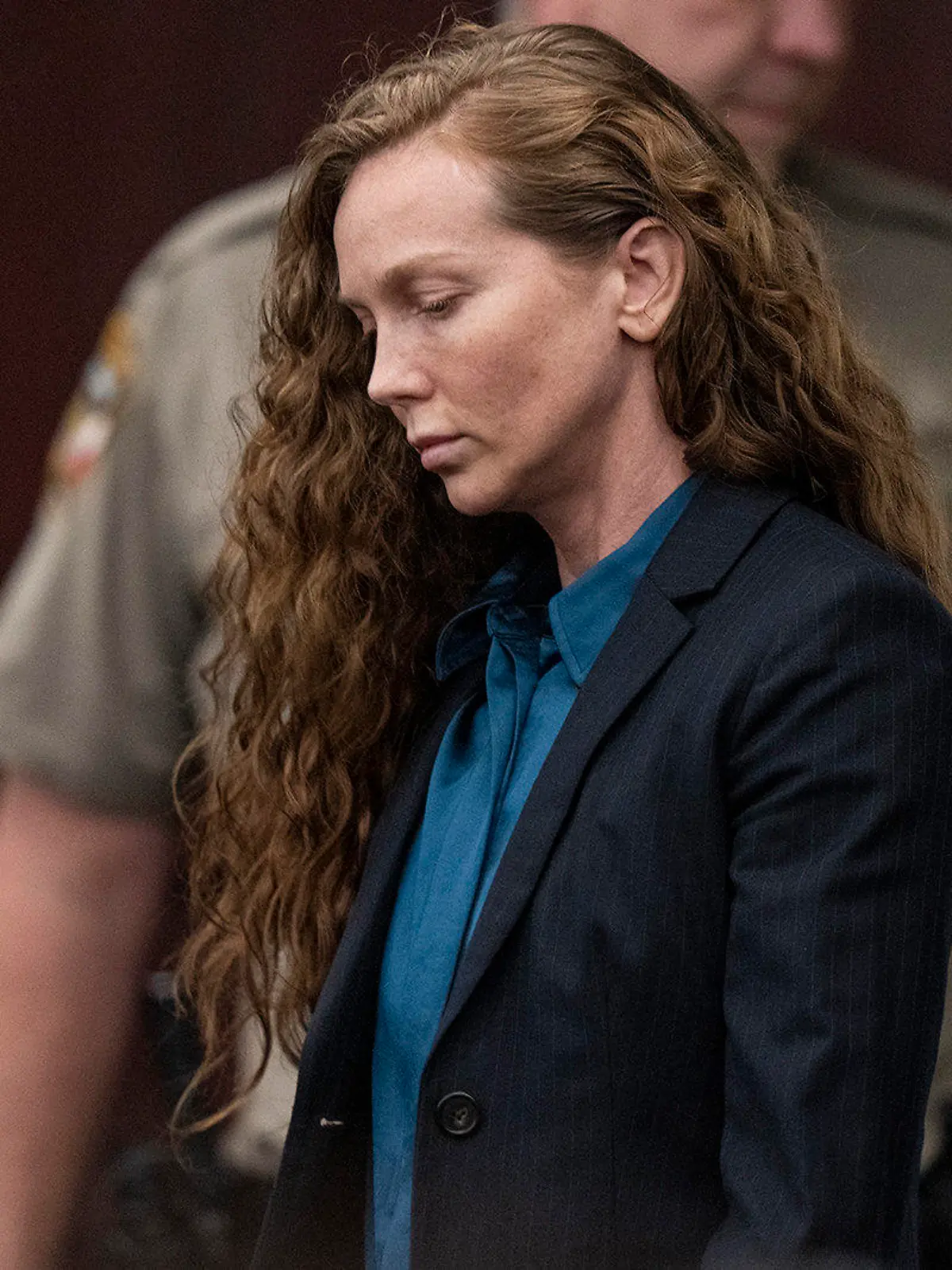 Kaitlin Armstrong enters the courtroom to hear the verdict on her murder trial at the Blackwell-Thurman Criminal Justice Center on Thursday, Nov. 16, 2023, in Austin, Texas. A Texas jury on Thursday convicted a woman of murder in the May 2022 shooting death of rising professional cyclist Anna Moriah Wilson in a case that led investigators on a 43-day international search for the killer. Armstrong, 35, faces up to life in prison when she is sentenced later Thursday. (Mikala Compton/Austin American-Statesman via AP, Pool)