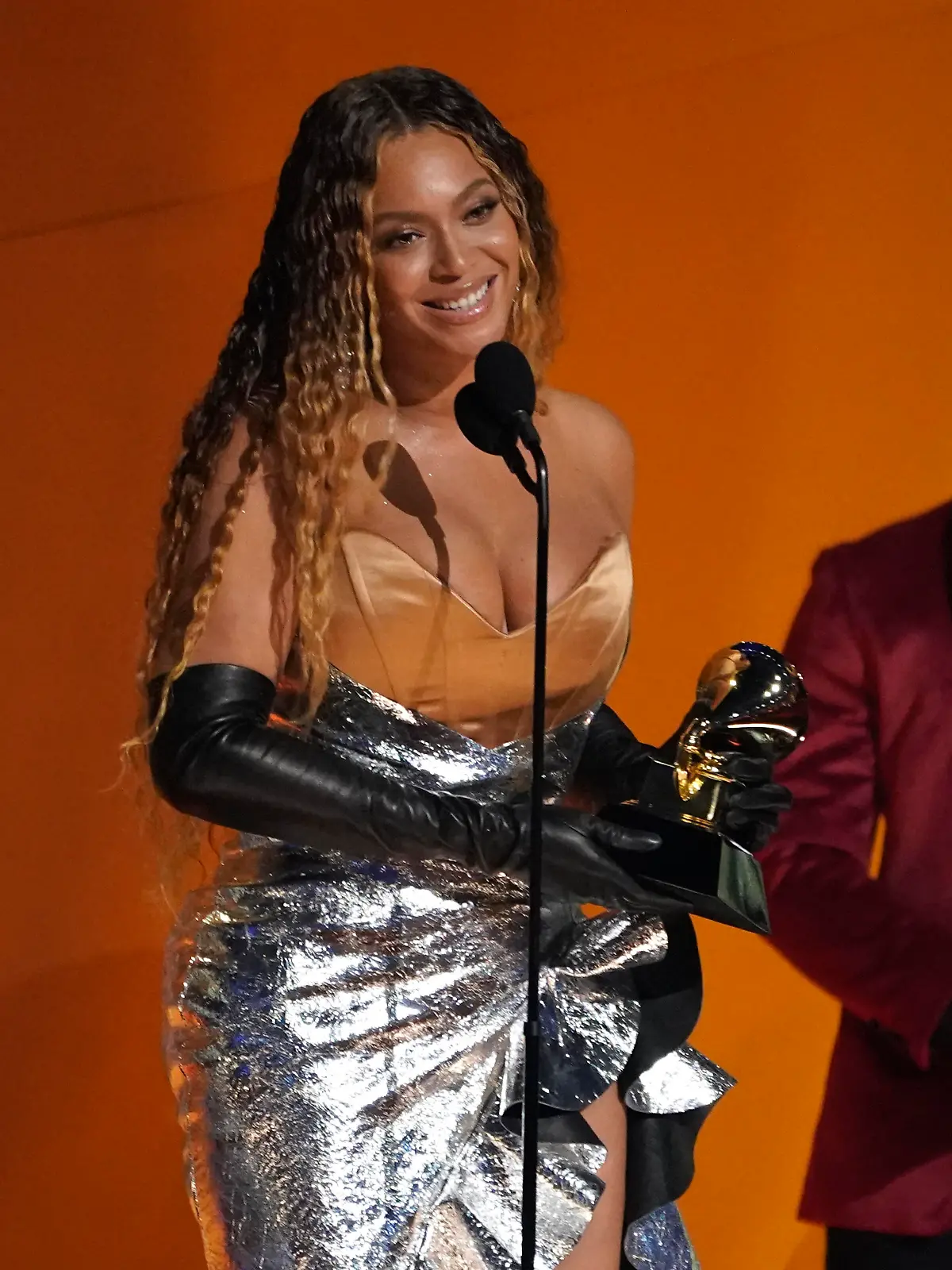 Beyonce accepts the award for best dance/electronic music album for "Renaissance" at the 65th annual Grammy Awards on Sunday, Feb. 5, 2023, in Los Angeles. (AP Photo/Chris Pizzello)