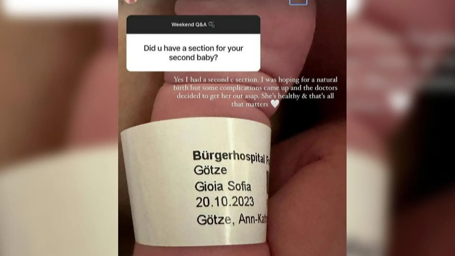 Screenshot aus Ann-Kathrin Götzes Instagram-Story.