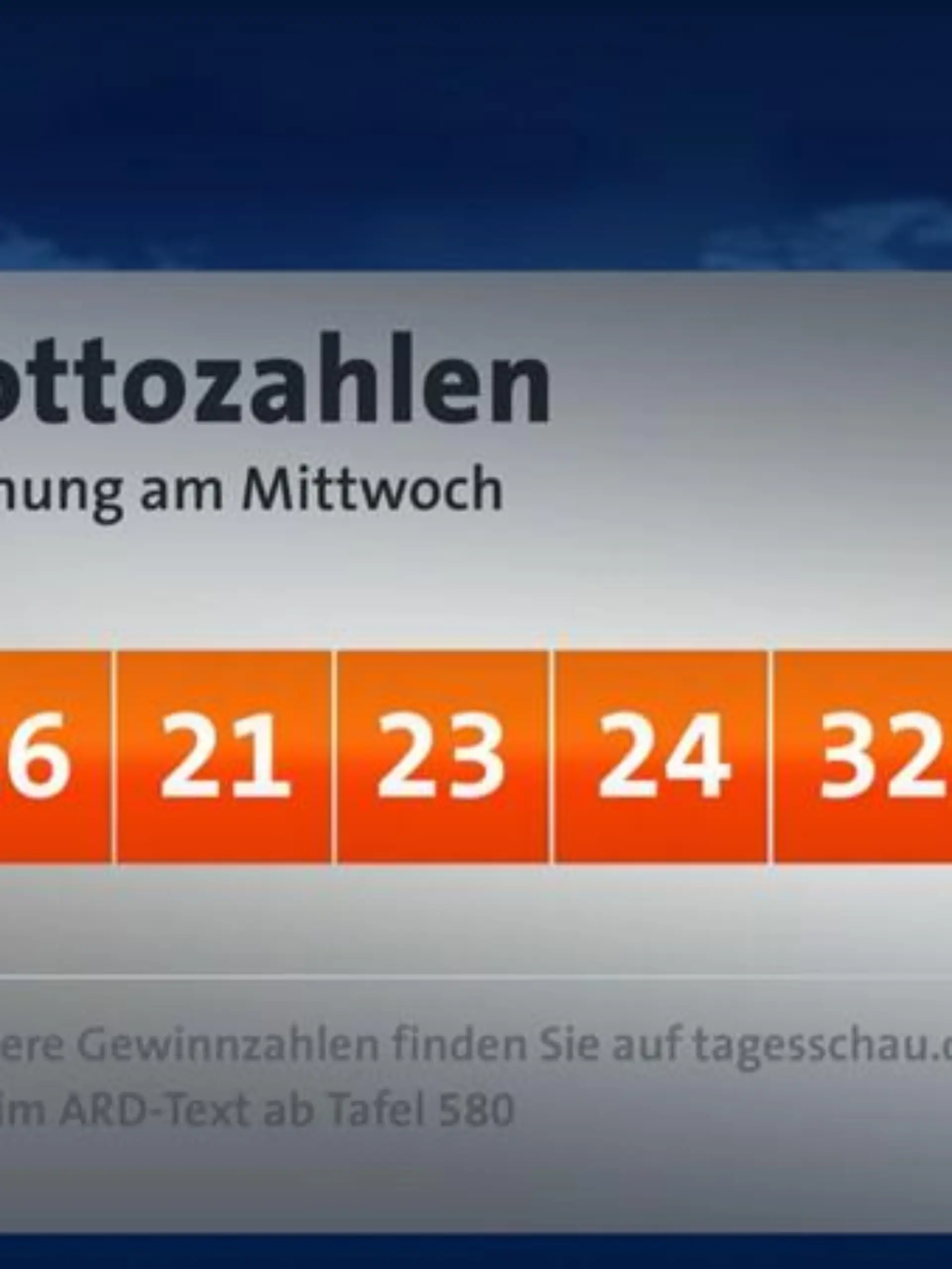 In der Tagesschau wurden diese falschen Lottozahlen gezeigt.