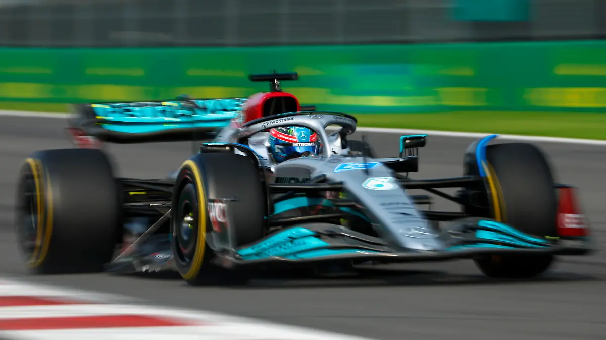 Formula 1 2022: Mexico City GP AUTODROMO HERMANOS RODRIGUEZ, MEXICO - OCTOBER 28: George Russell, Mercedes W13 during the Mexico City GP at Autodromo Hermanos Rodriguez on Friday October 28, 2022 in Mexico City, Mexico. Photo by Sam Bloxham / LAT Images Images PUBLICATIONxINxGERxSUIxAUTxHUNxONLY GP2220_150445_V6A7433