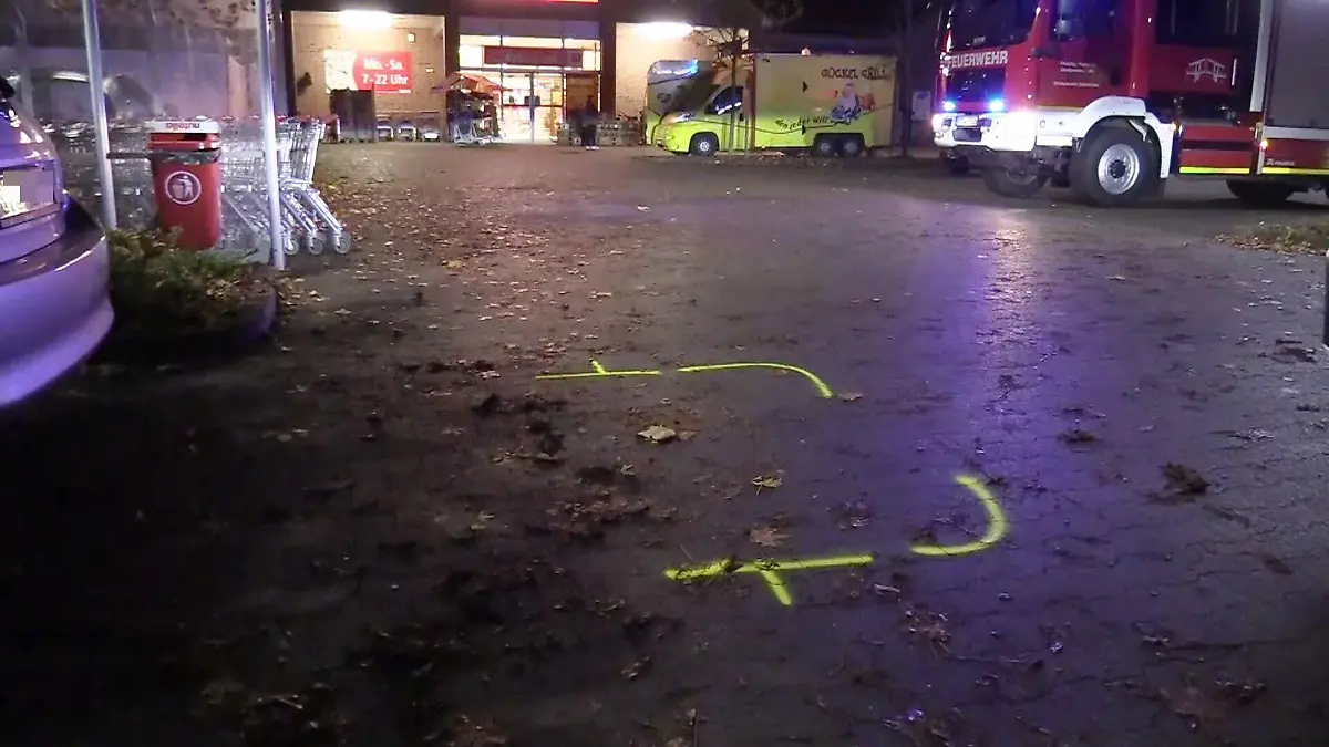 Unfallstelle auf dem Parkplatz