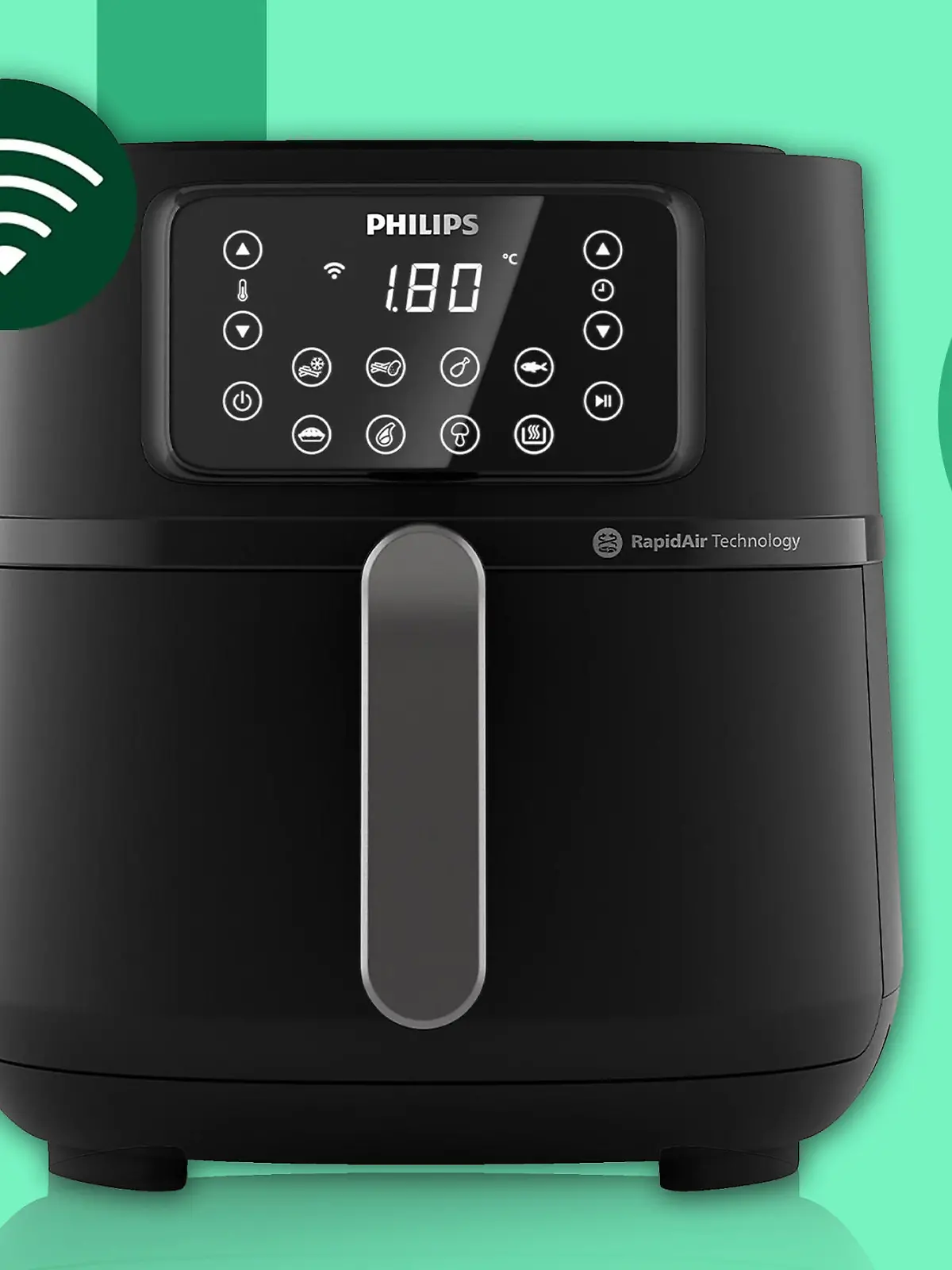 Philips Connected Airfryer XXL in einer Collage.