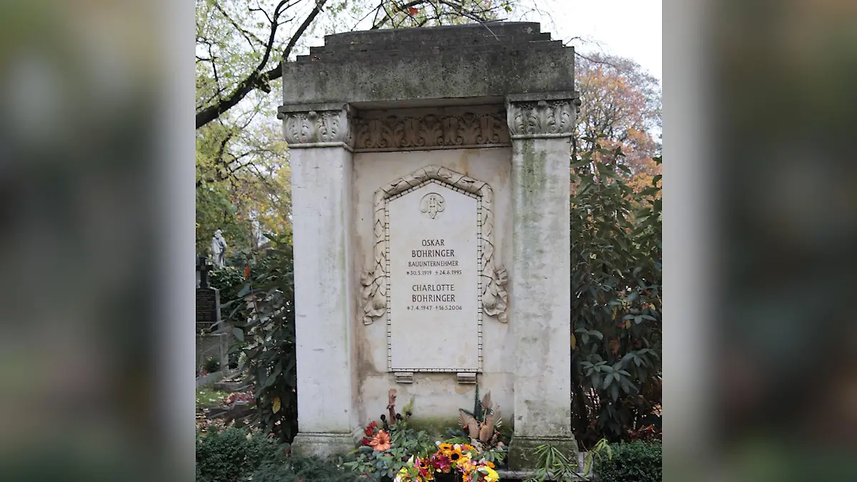 Das Grab von Charlotte Böhringer liegt auf dem Ostfriedhof in München.