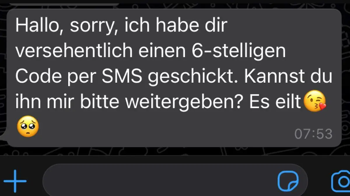 WhatsApp-Betrugsversuch